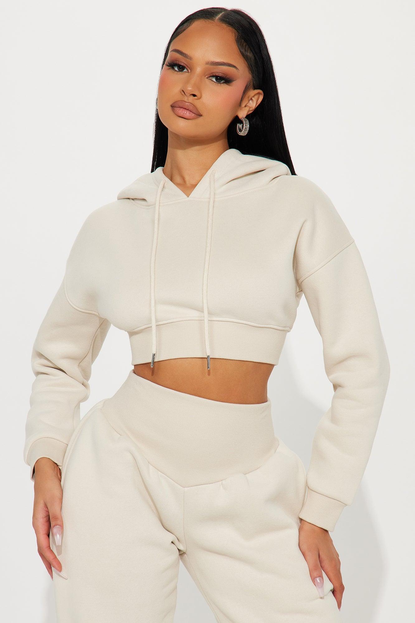 Nikkie Fleece Jogger Set - Cream Product Image