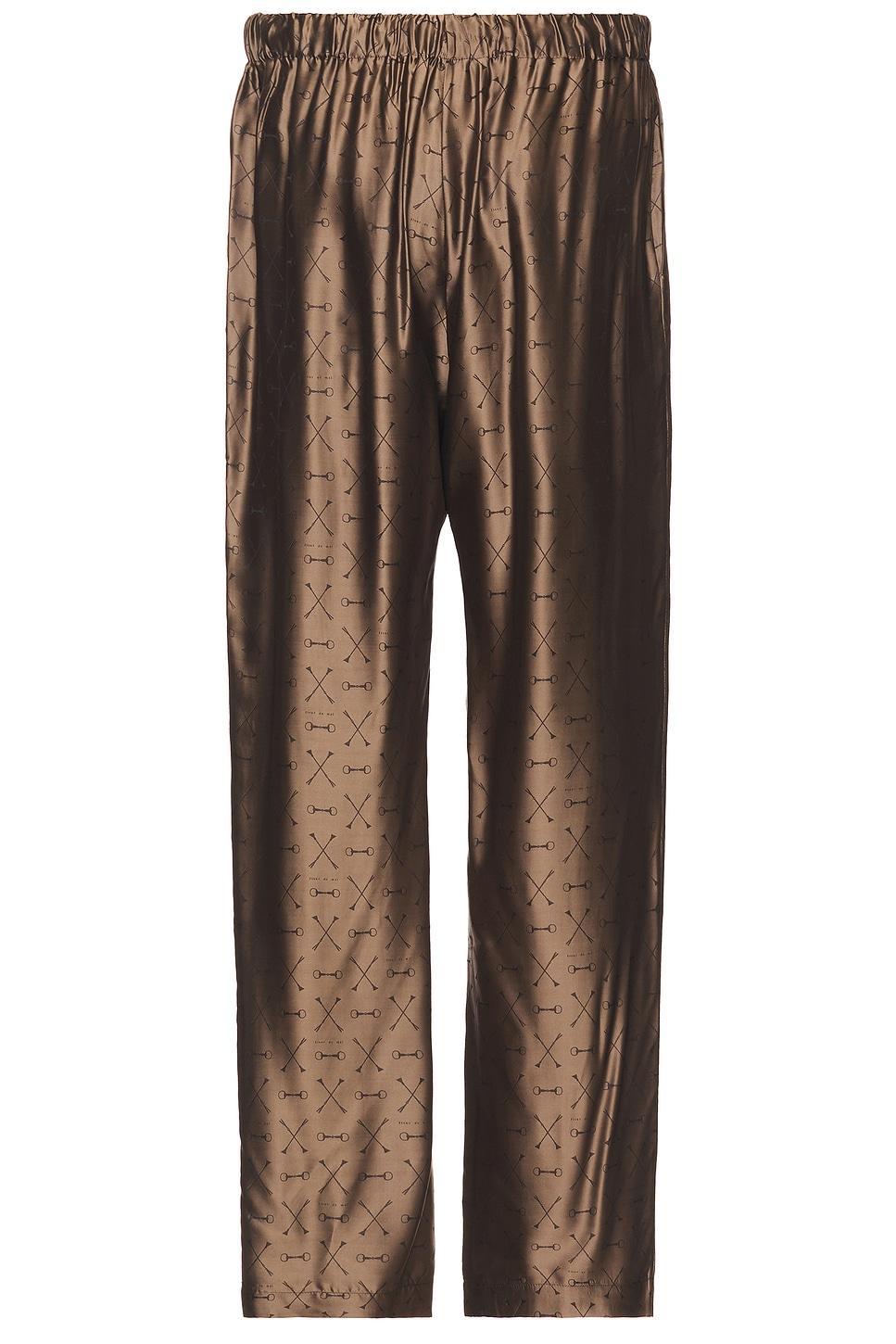 Mens Jacquard Silk-Blend Drawstring Pajama Pants Product Image