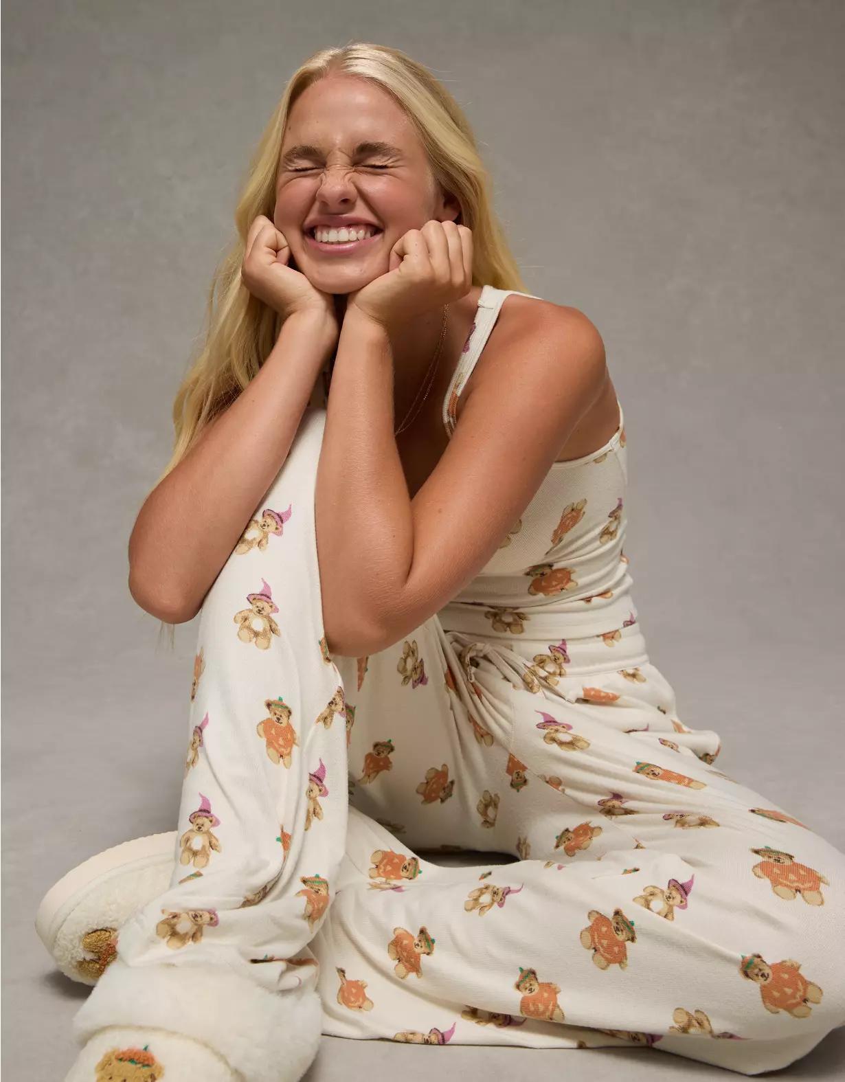AE Luxe Plush Halloween Tank Top & Pant PJ Set Women's Product Image