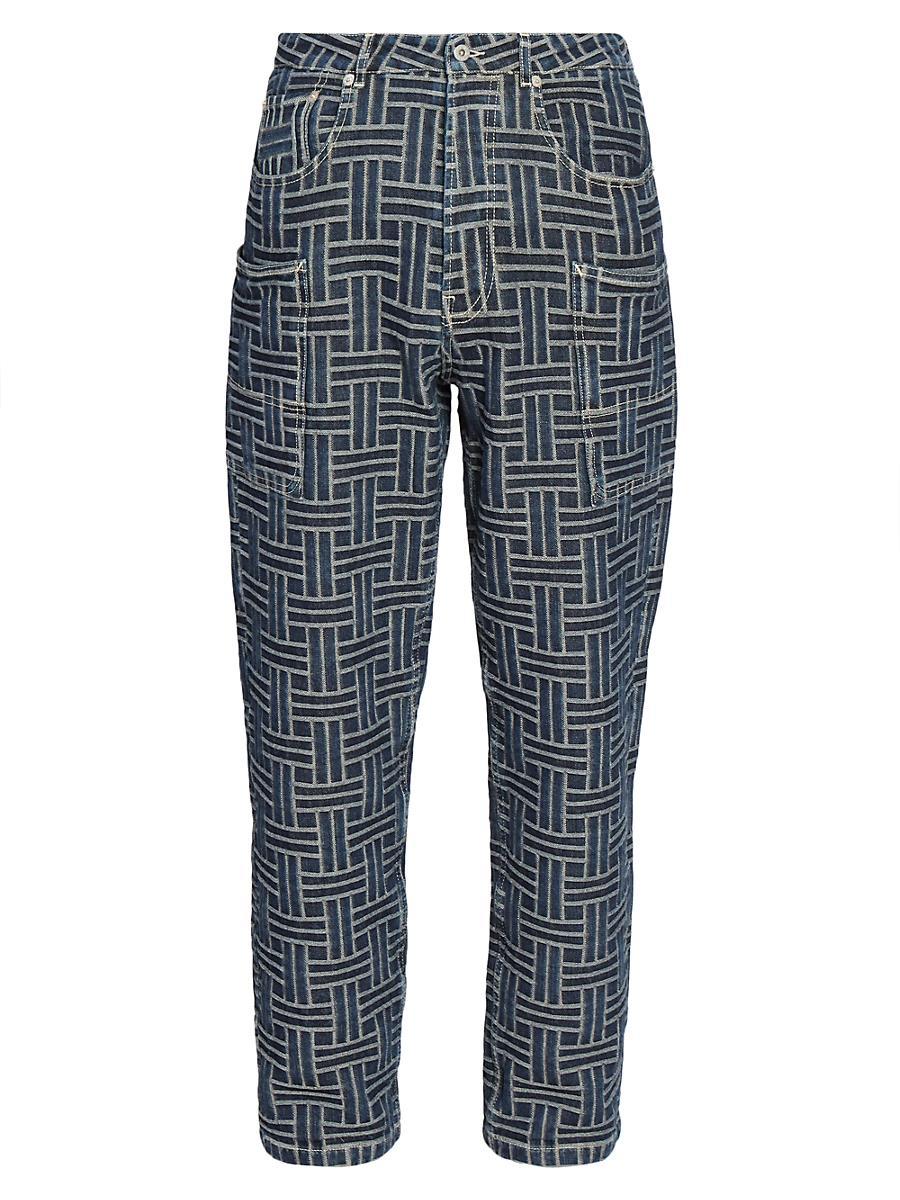 Mens Weave Straight-Leg Cargo Jeans Product Image