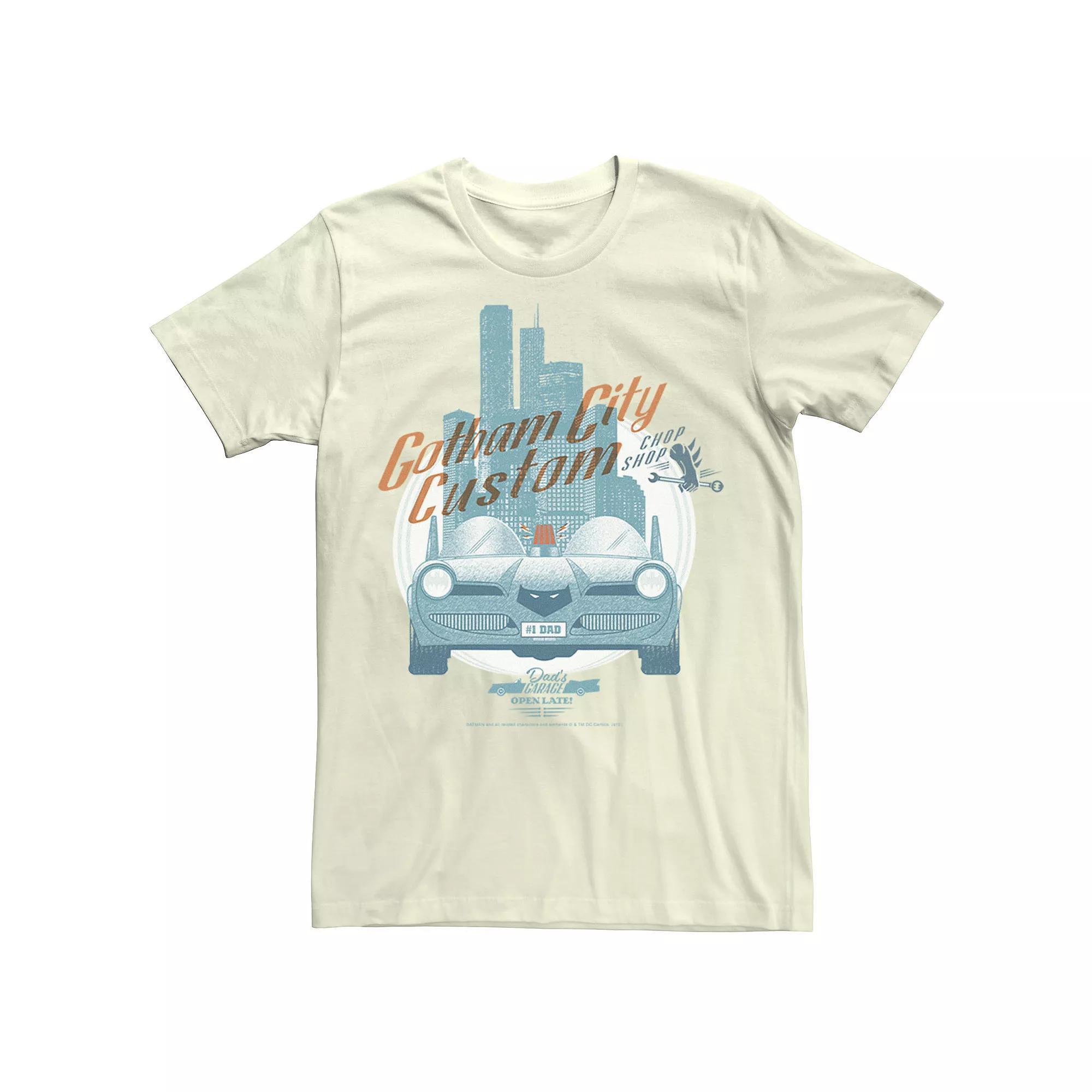 Men's DC Comics Gotham City Customs Shop Poster Tee, Size: XXL, Black Product Image