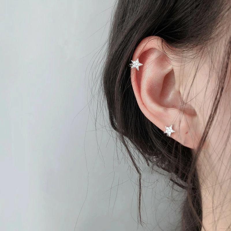 Star Alloy Huggie Earring Product Image