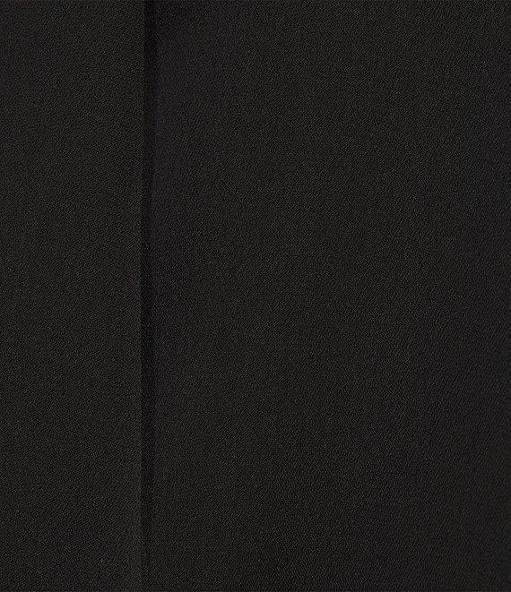 Alex Marie Sylvie Satin Point Collar Self-Tie Bow Detail Long Sleeve Button Front Blouse Product Image