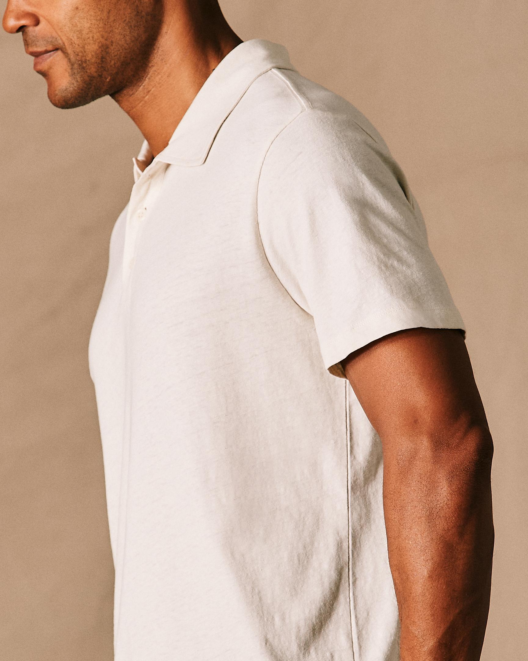 Cotton Hemp Polo Shirt Product Image