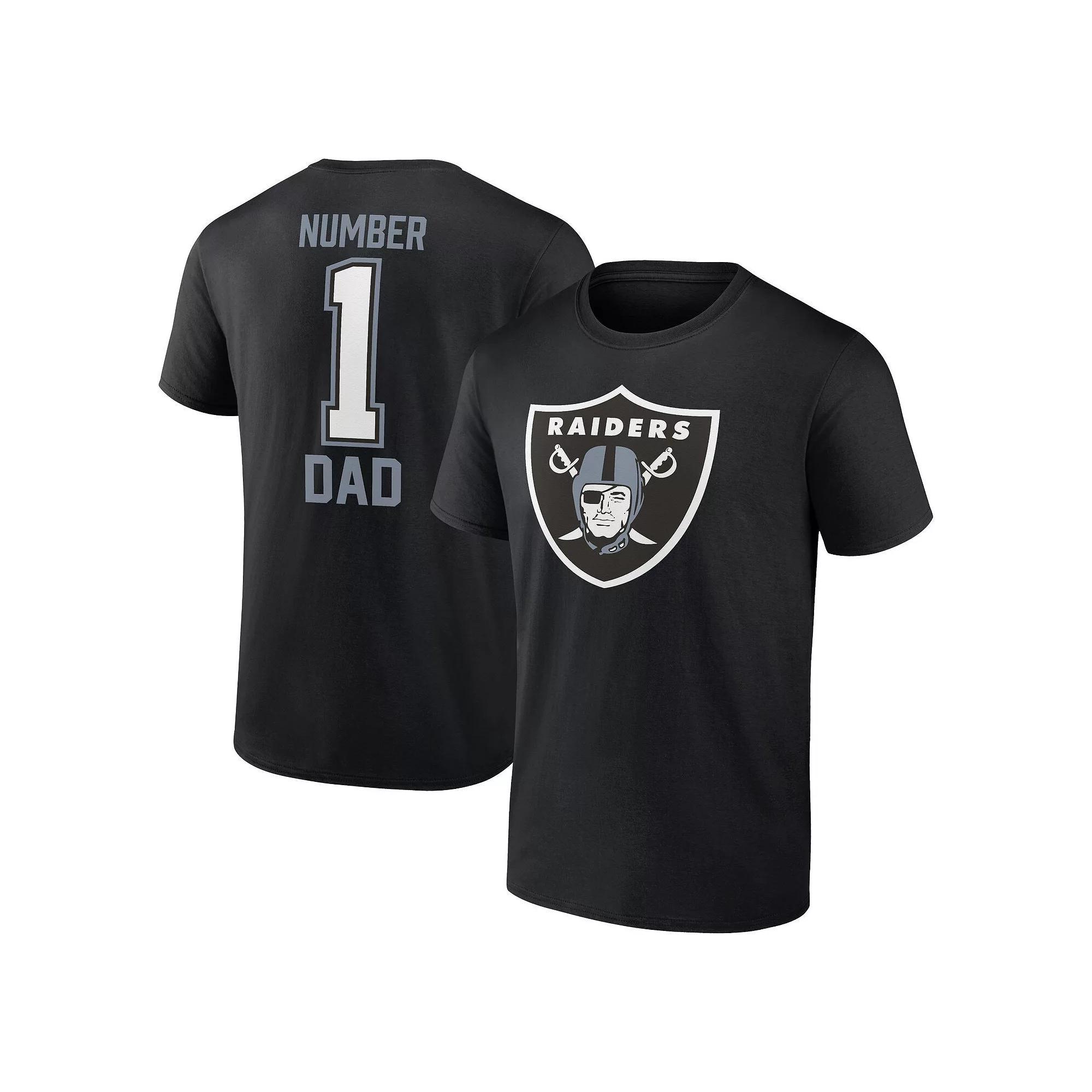 Men's Fanatics Branded Black Las Vegas Raiders #1 Dad T-Shirt, Size: 5XB, Lvr Black Product Image