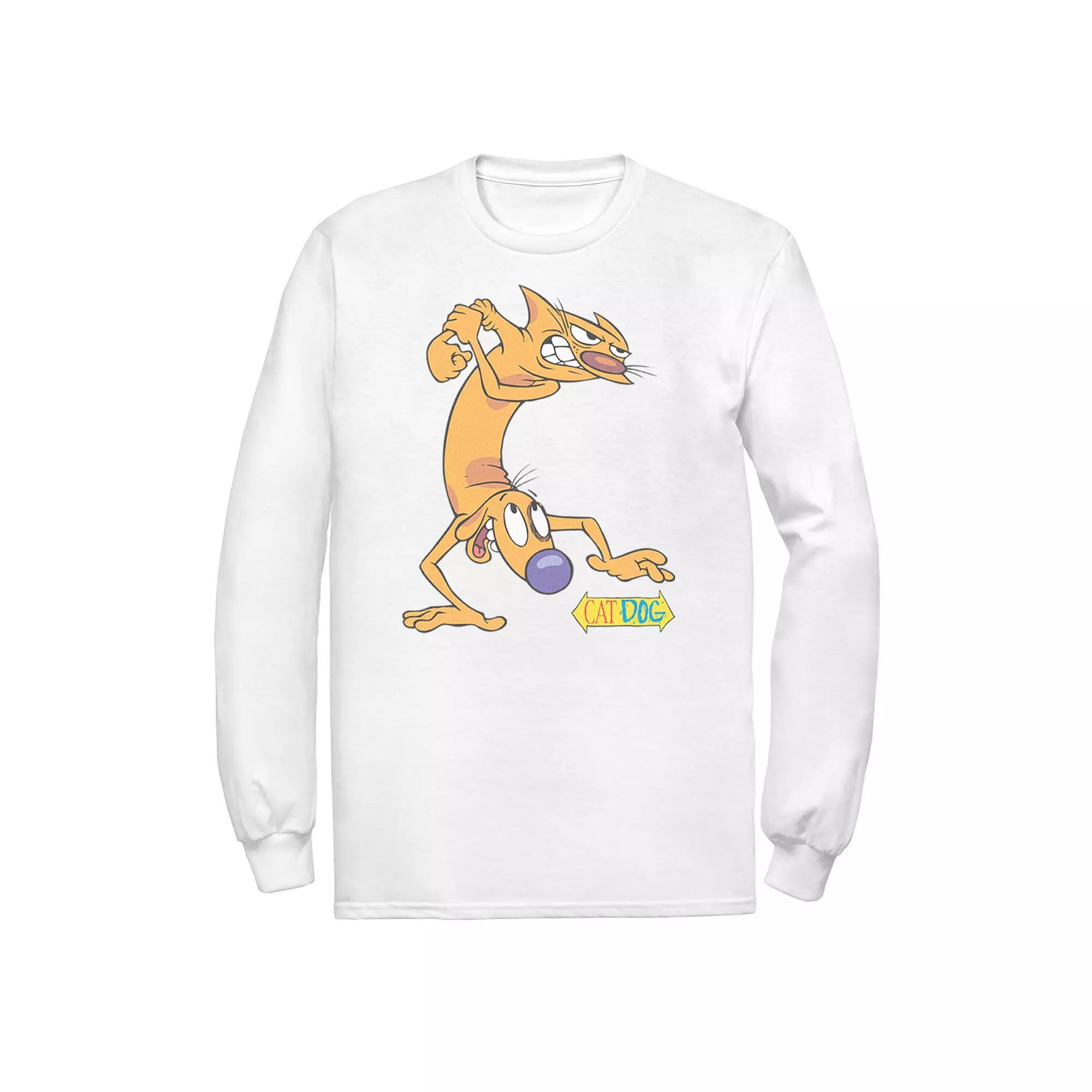 Mens Nickelodeon CatDog Tough Guys Tee, Men's, Size: Small, White Product Image
