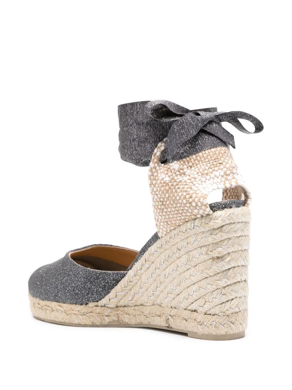 CASTAÃ±ER Carina 90mm Espadrilles In Grey Product Image