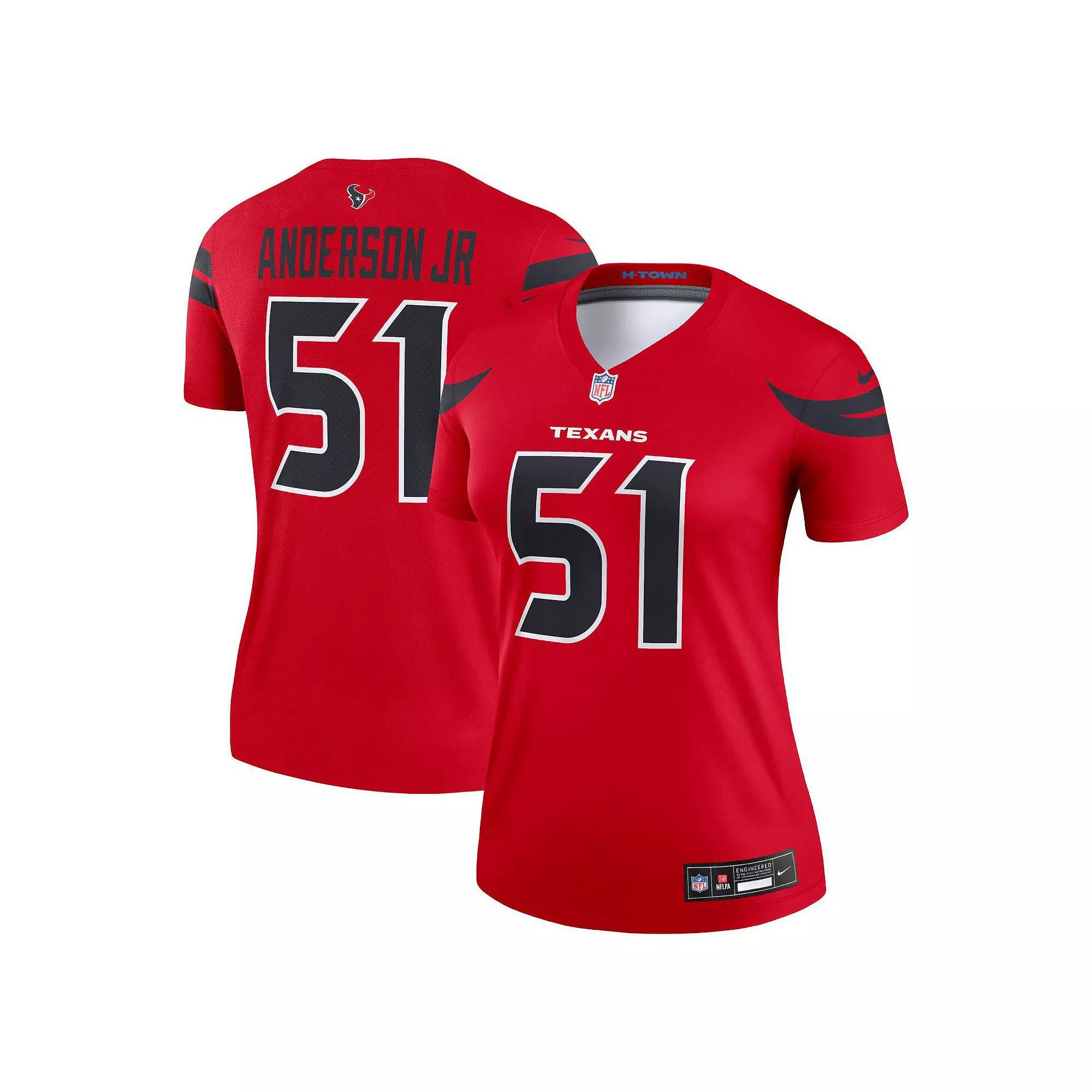 Women's Nike Will Anderson Jr.  Red Houston Texans Alternate Legend Player Performance Top, Size: Large Product Image