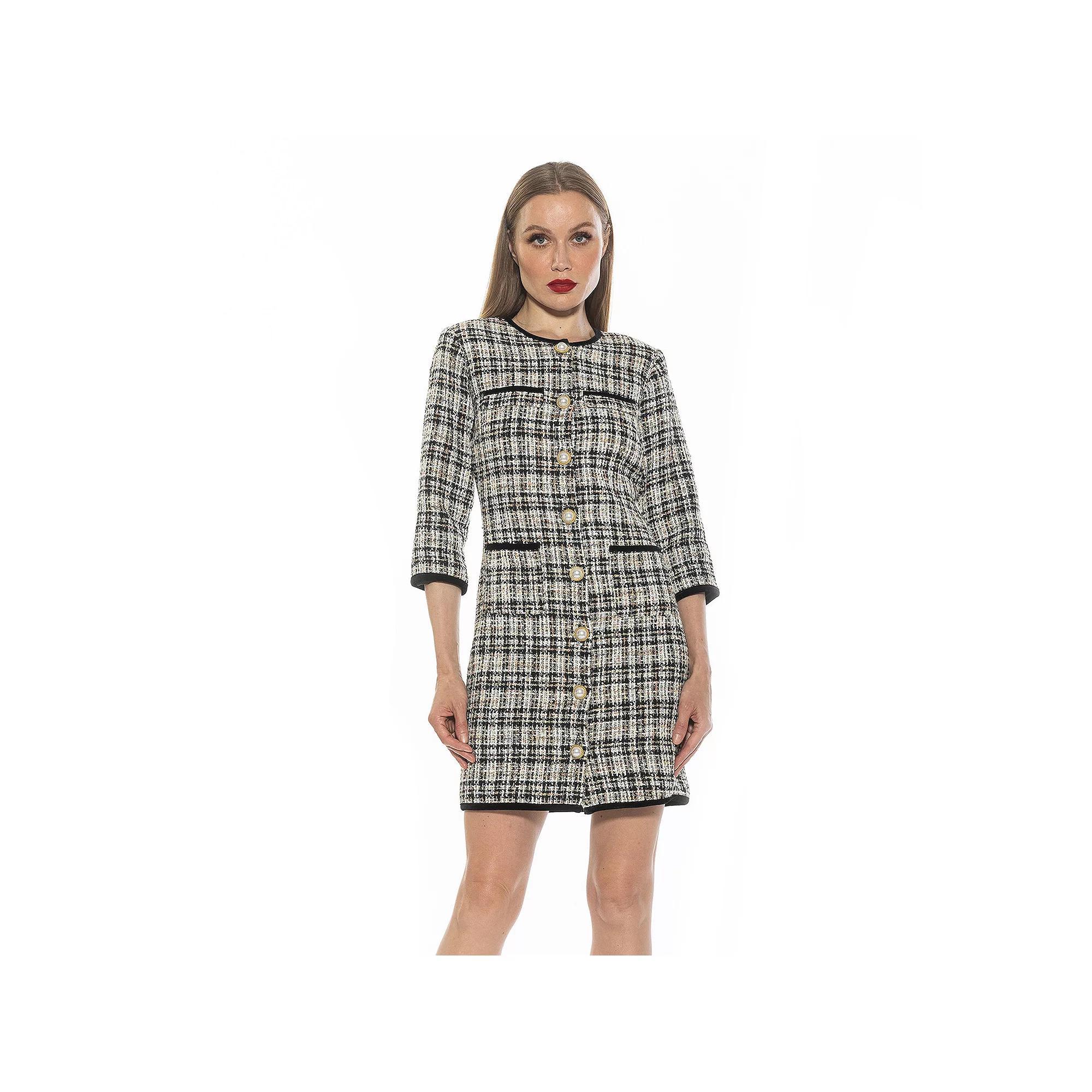 Women's ALEXIA ADMOR Kairo Tweed Dress, Size: 10, Multi Tweed Product Image