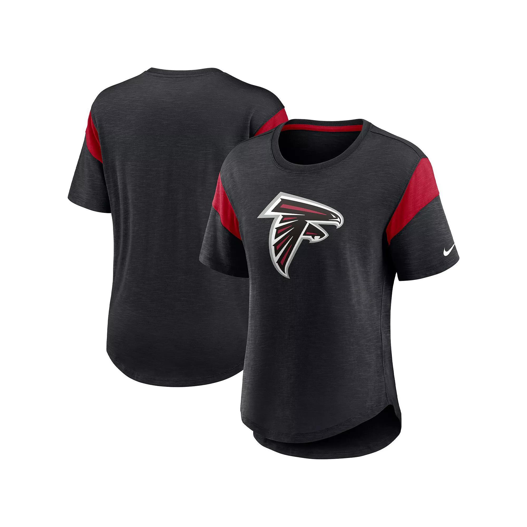Women's Nike Heather Black Atlanta Falcons Primary Logo Fashion Top, Size: Small, Charco Product Image