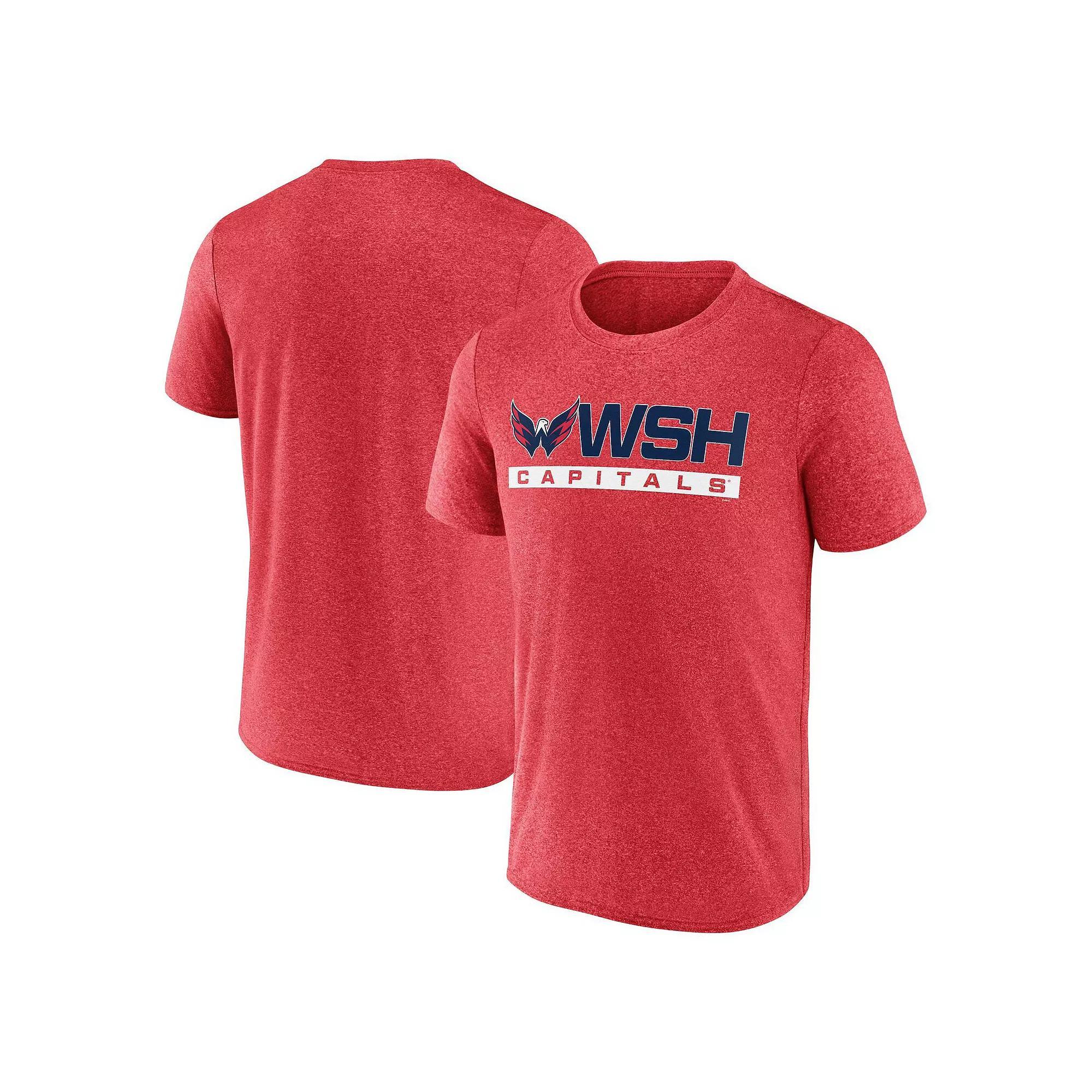 Men's Fanatics Branded Heather Red Washington Capitals Playmaker T-Shirt, Size: Large Product Image