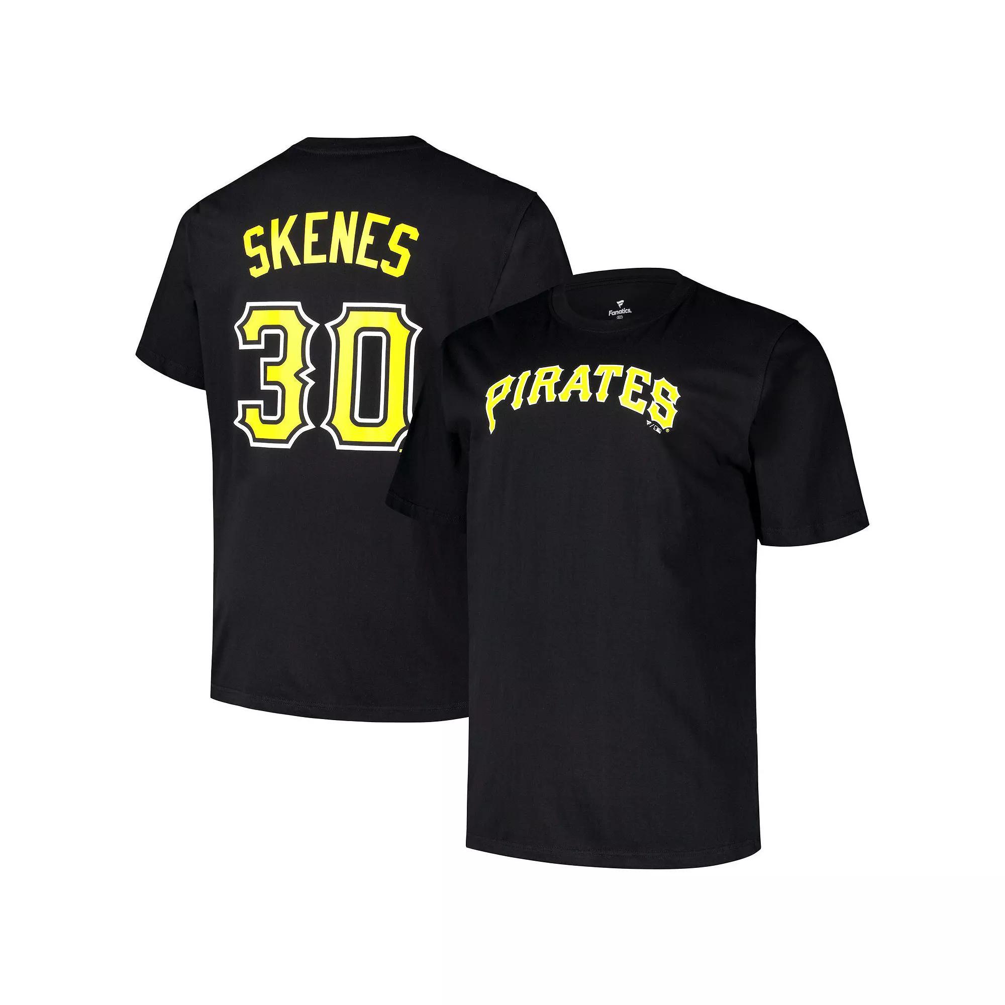 Men's Profile Paul Skenes Black Pittsburgh Pirates Big & Tall Name & Number T-Shirt, Size: 2XLT Product Image