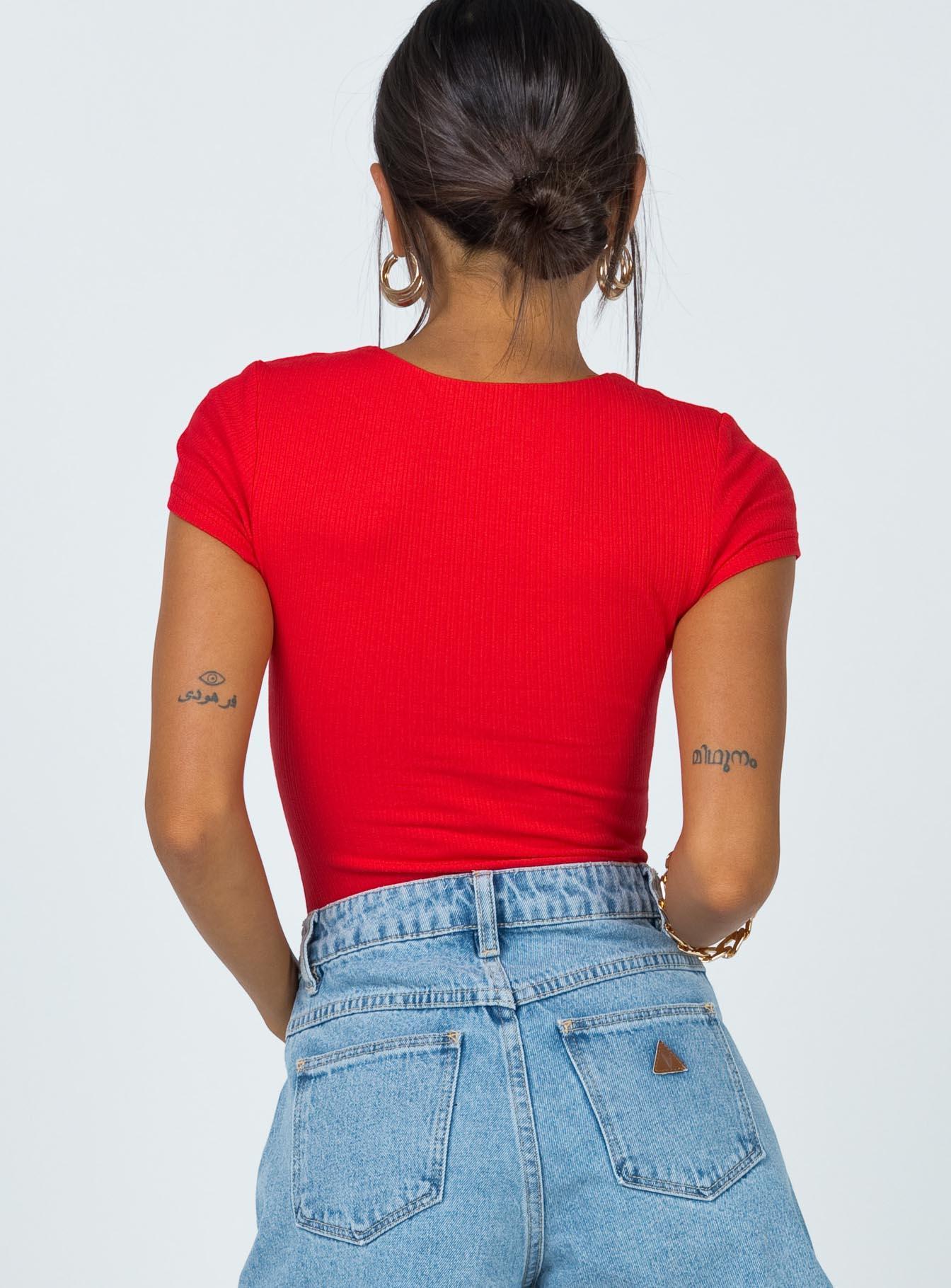Nicola Bodysuit Red Product Image