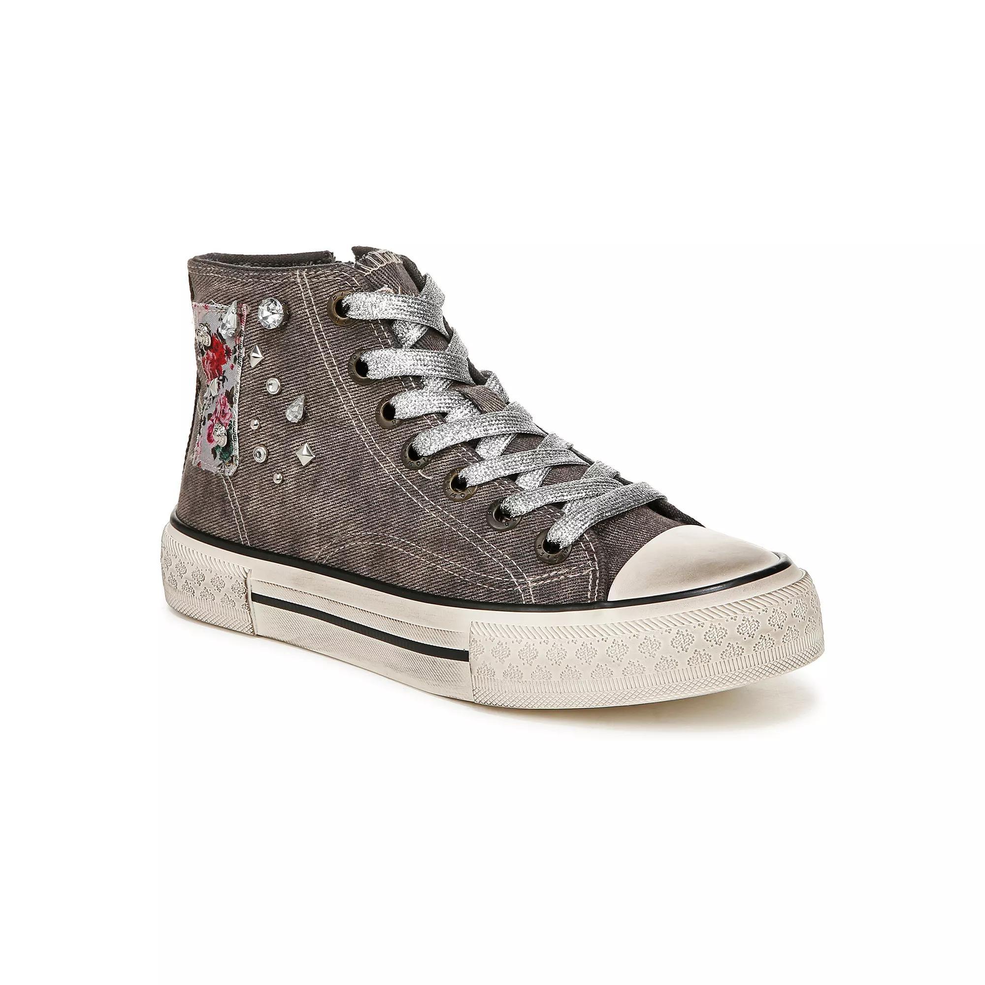 Blowfish Malibu Kimber-Hi Women's High Top Sneakers, Size: 9, Gray Wash Product Image