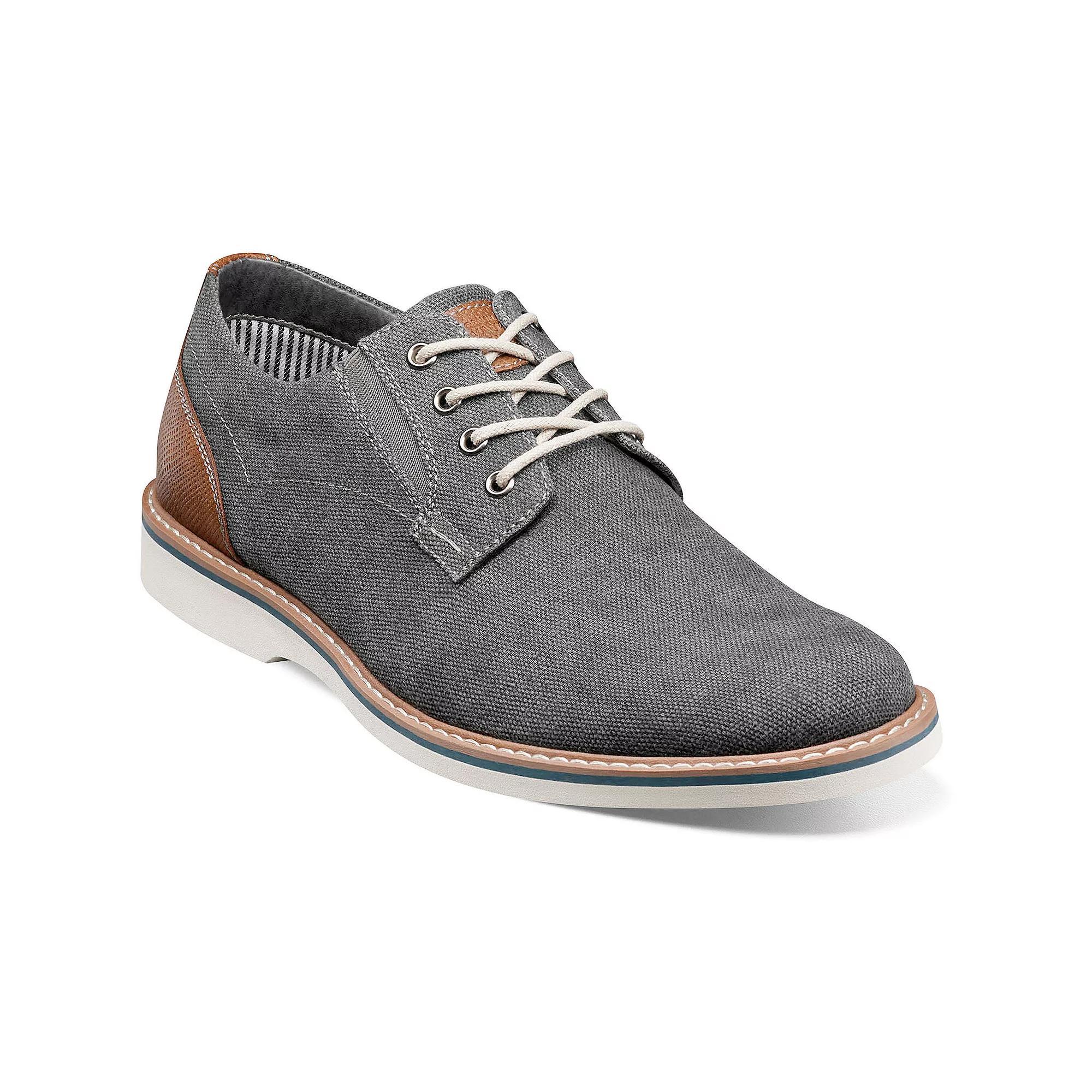 Nunn Bush® Barklay Men's Canvas Oxford Shoes, Size: 14, Grey Light Blue Product Image
