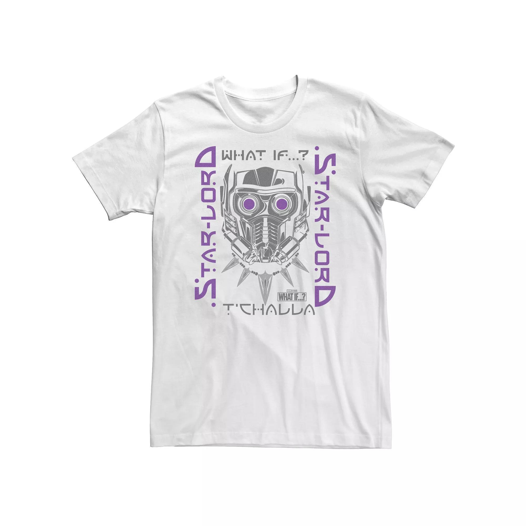 Big & Tall Marvel What If Star Lord Tchalla Poster Tee, Men's, Size: XL Tall, White Product Image