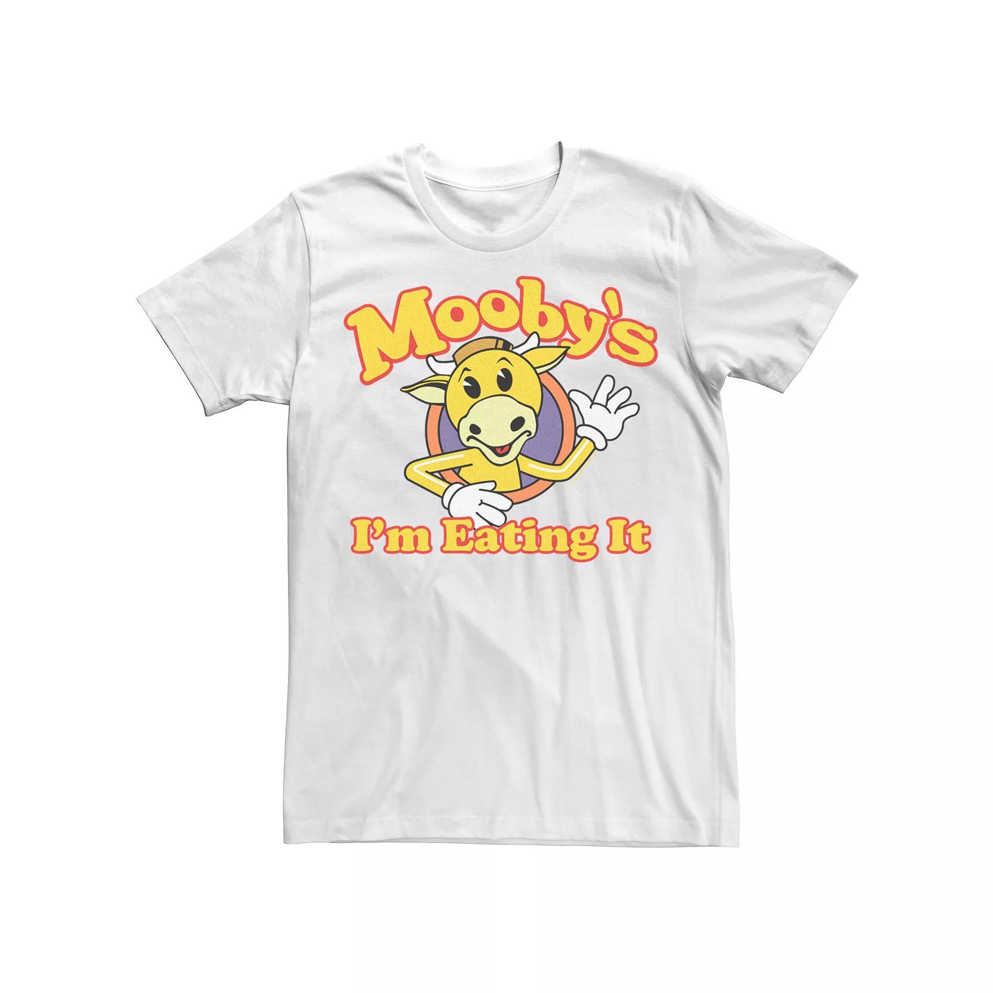 Men's Jay And Silent Bob Mooby's I'm Eating It Waving Outlined Logo Tee, Size: XXL, White Product Image
