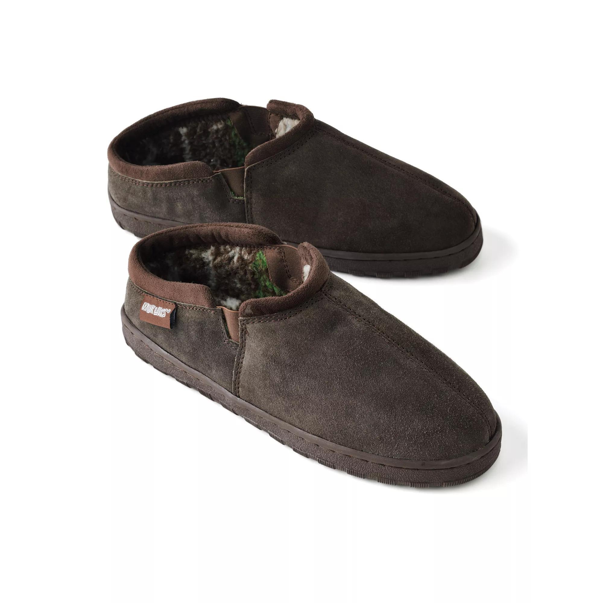 MUK LUKS Matt Mens Printed Berber Suede Clog Slippers Product Image