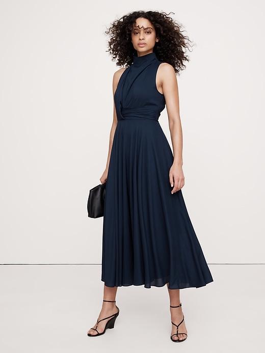 Stretch-Crepe Maxi Dress Product Image