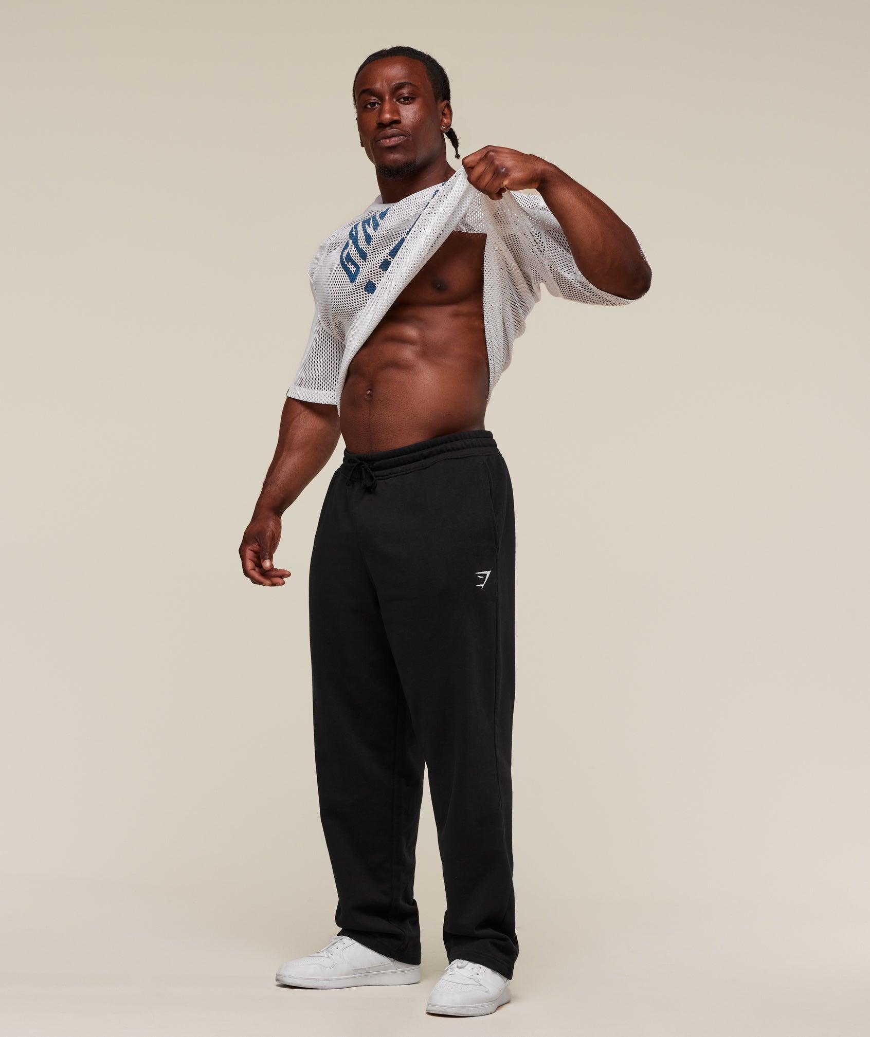 Gymshark Mesh Oversized T-Shirt - White Male Product Image