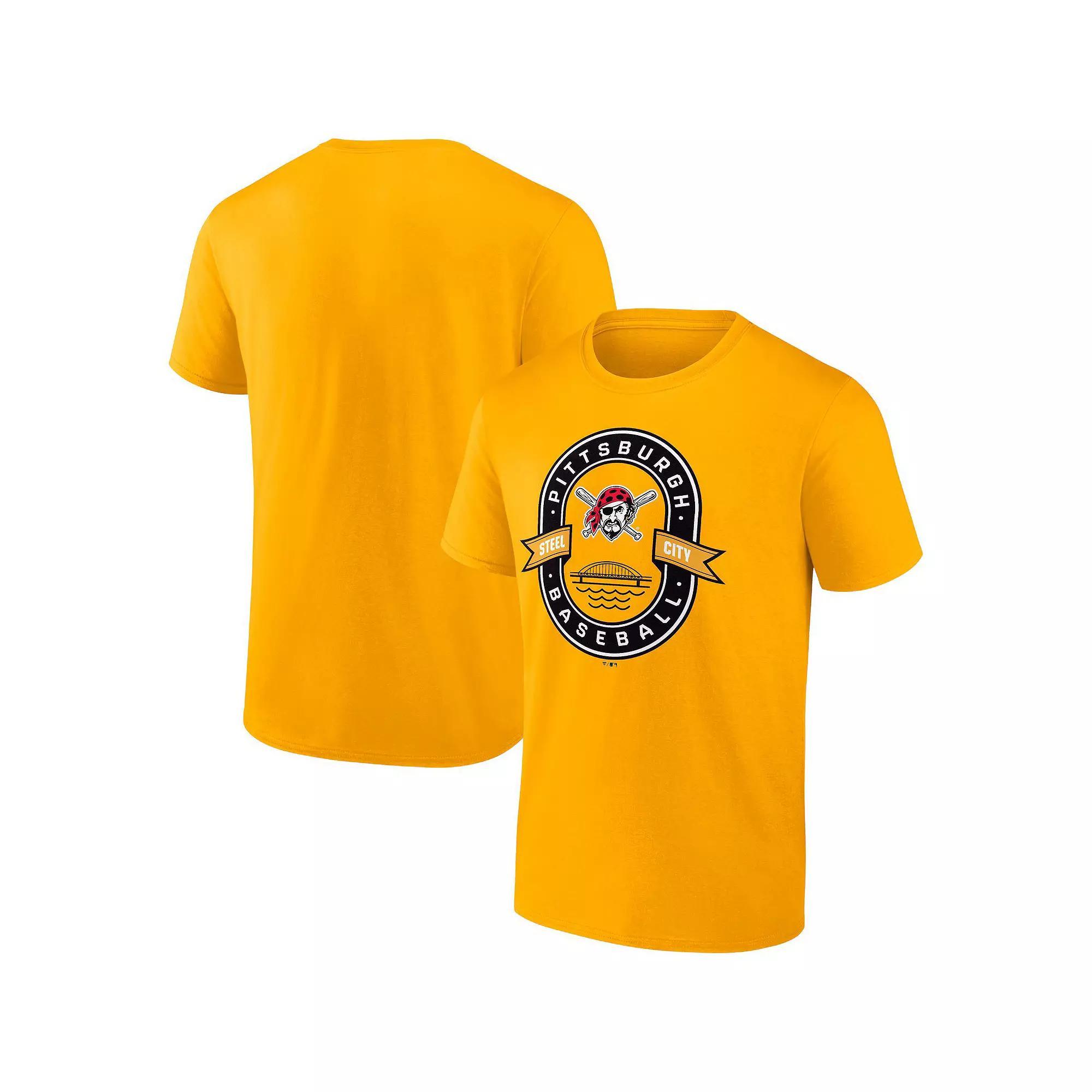 Men's Fanatics Branded Gold Pittsburgh Pirates Iconic Glory Bound T-Shirt, Size: Medium Product Image