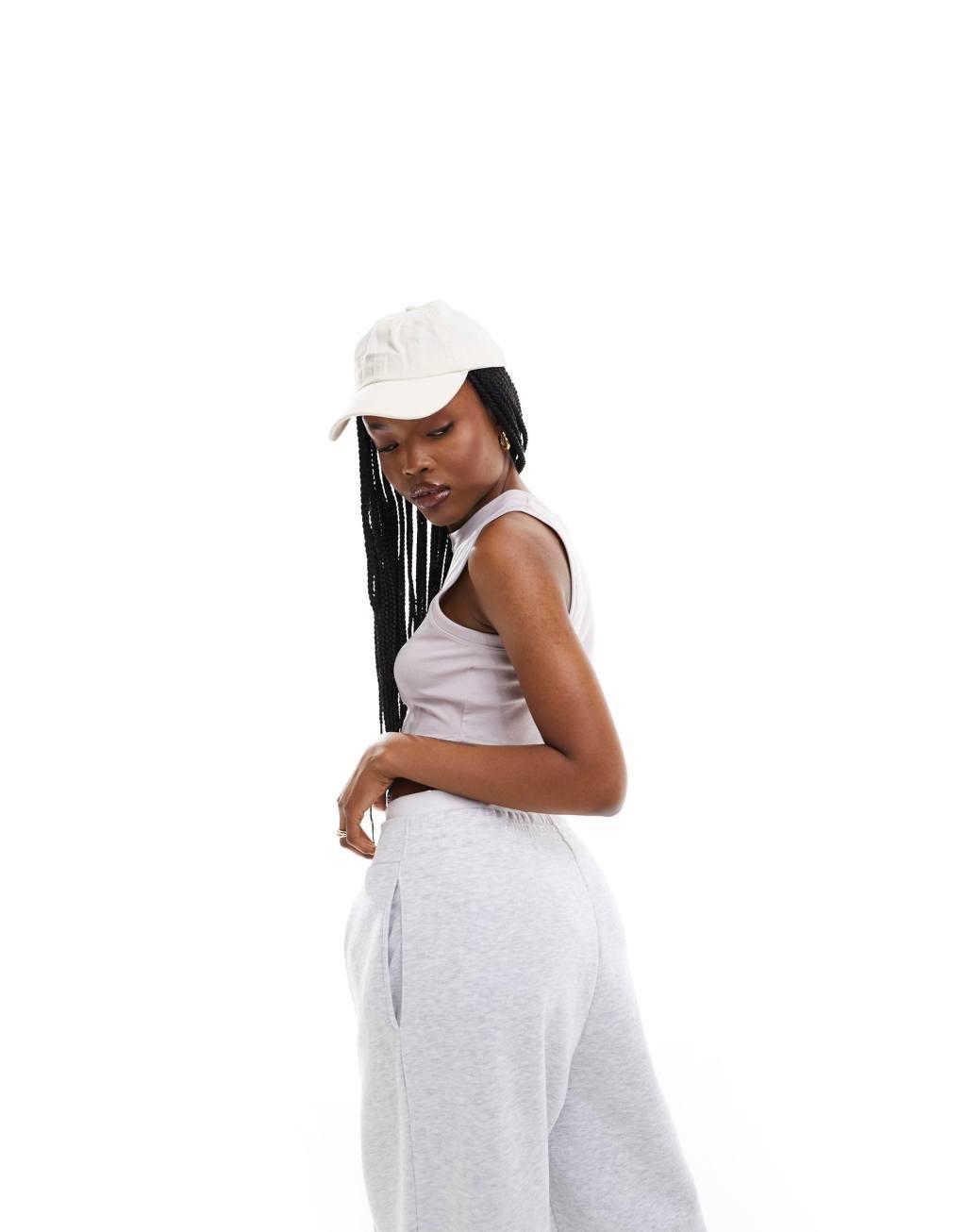 Nike Essentials tank top in light gray  Product Image