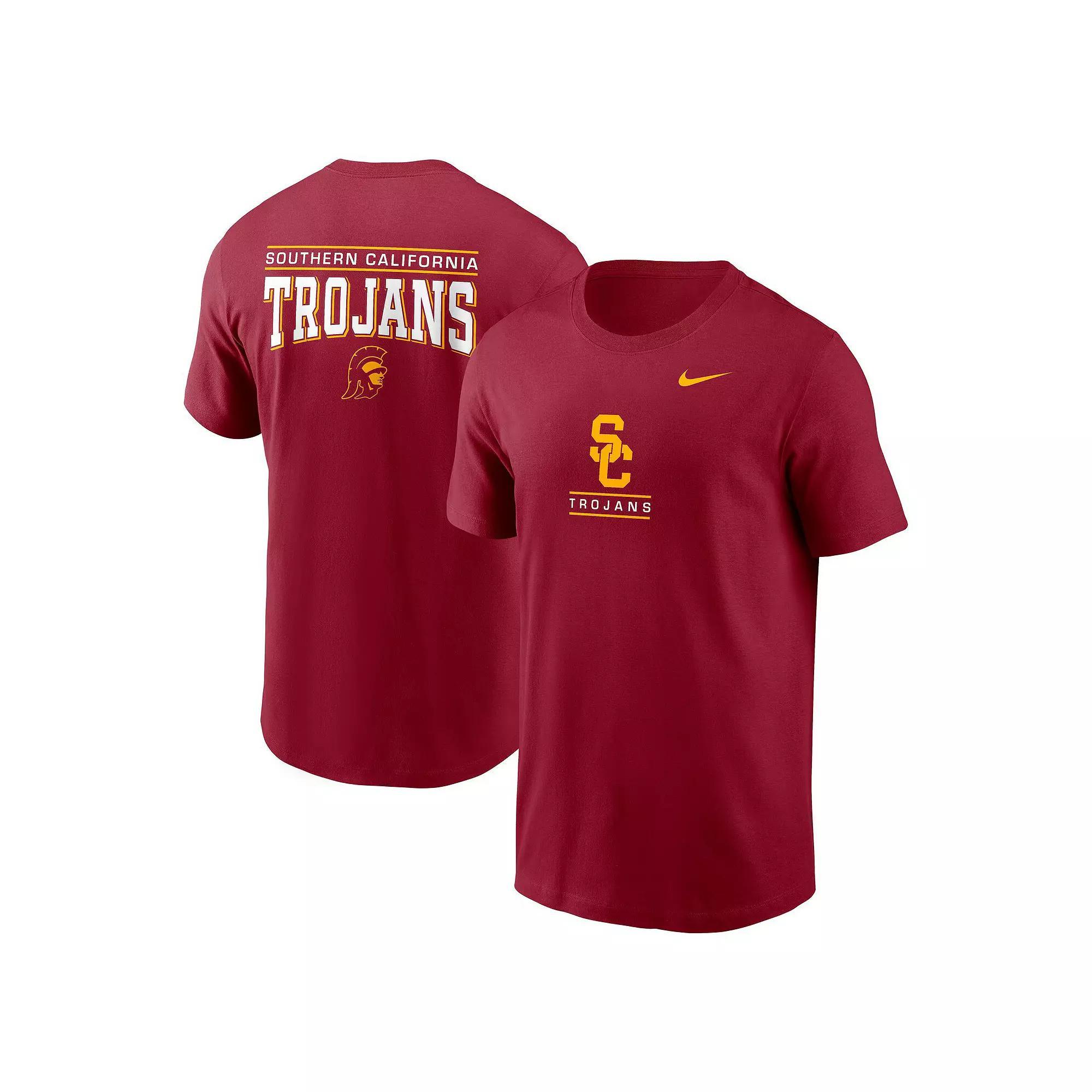 Men's Nike Cardinal USC Trojans 2-Hit T-Shirt, Size: Large, Red Product Image