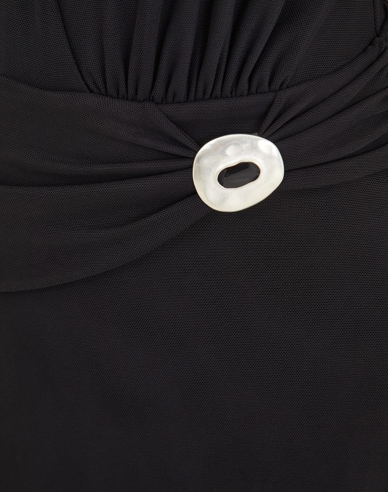 Zita Midi Dress - Black Product Image