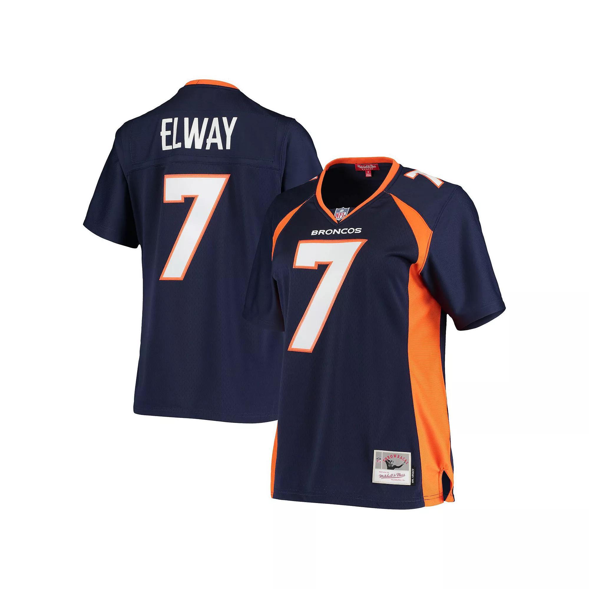 Women's Mitchell & Ness John Elway Navy Denver Broncos Legacy Replica Team Jersey, Size: Small, Blue Product Image