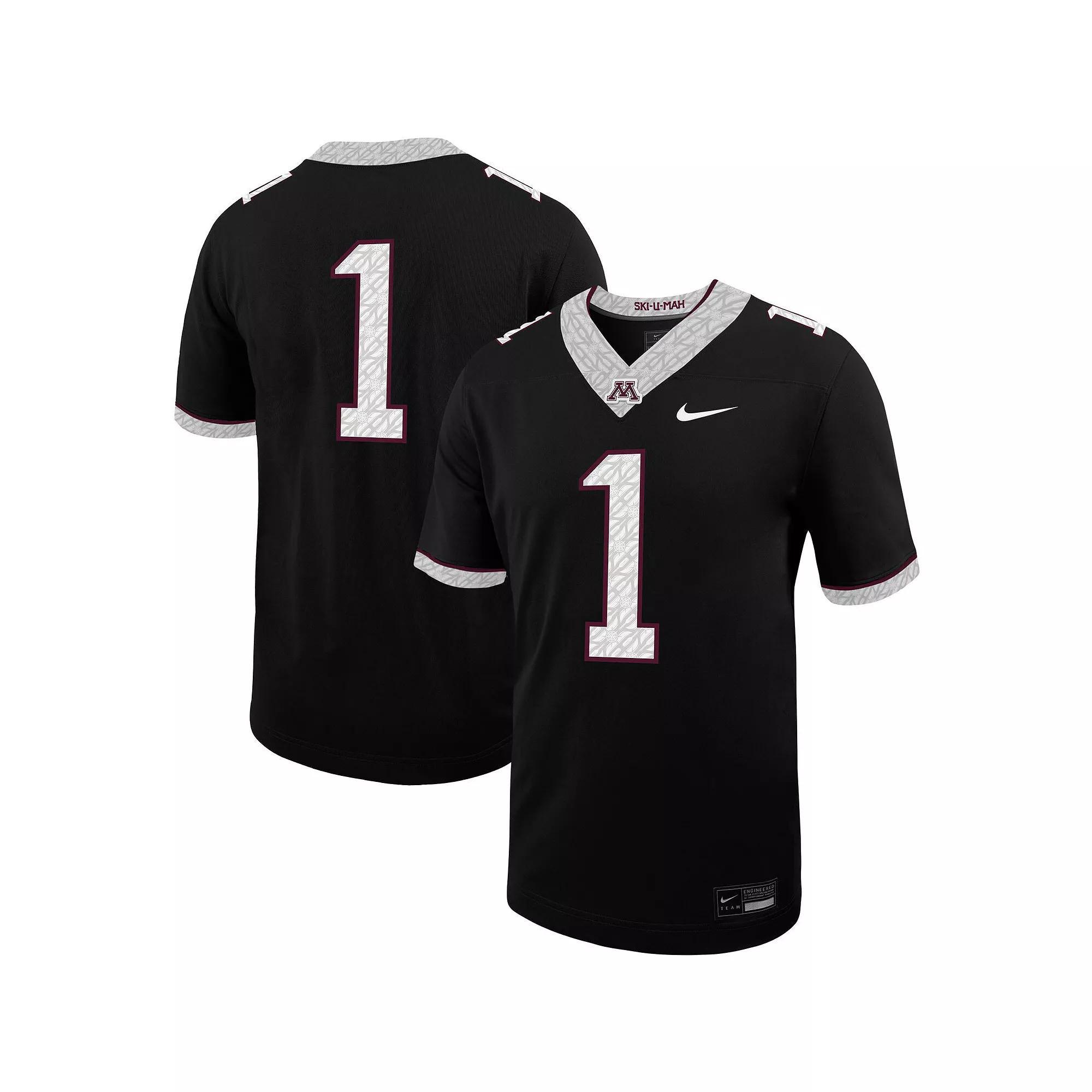 Men's Nike #1 Black Minnesota Golden Gophers Untouchable Football Jersey, Size: XL Product Image