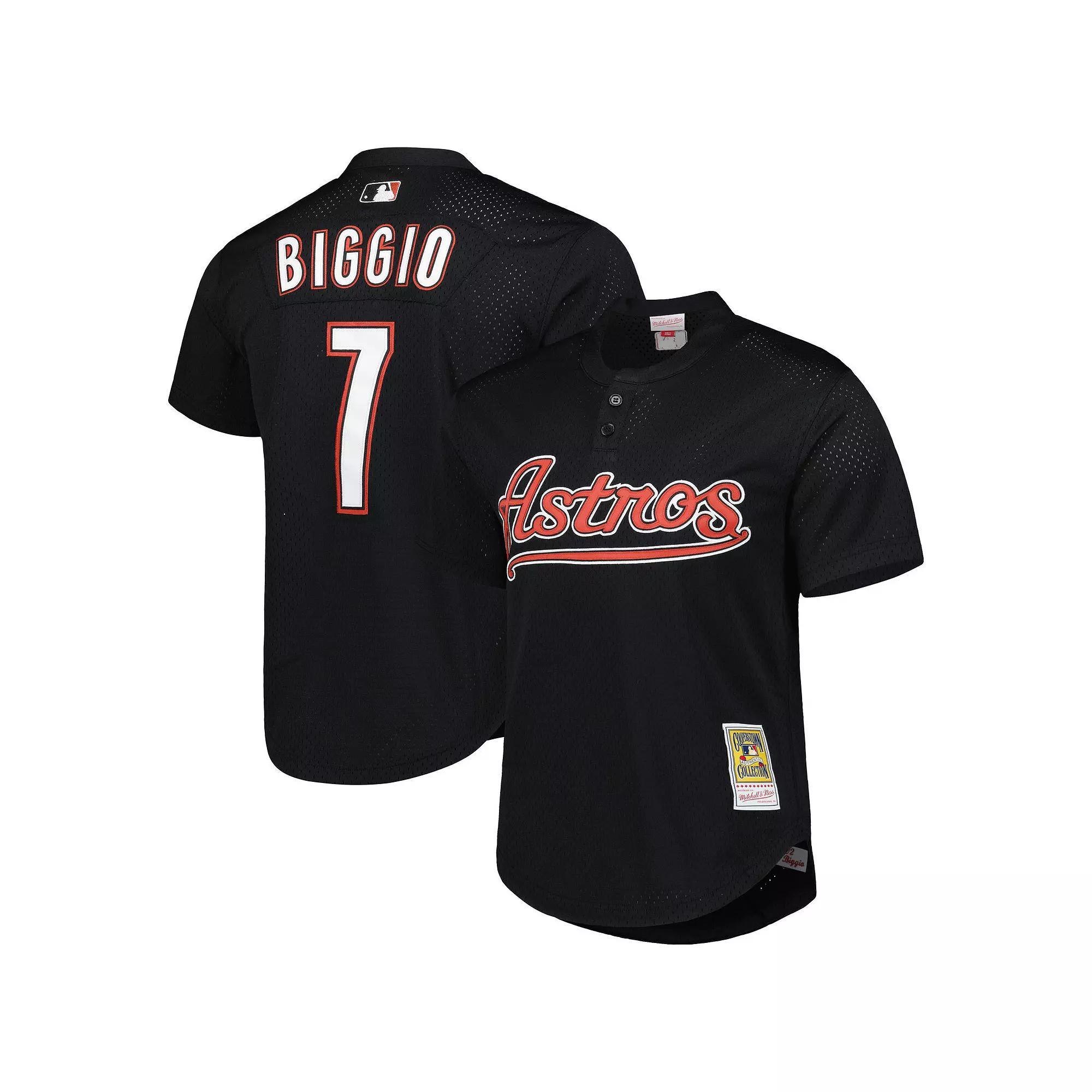 Men's Mitchell & Ness Craig Biggio Black Houston Astros Cooperstown Collection Mesh Batting Practice Jersey, Size: Medium Product Image