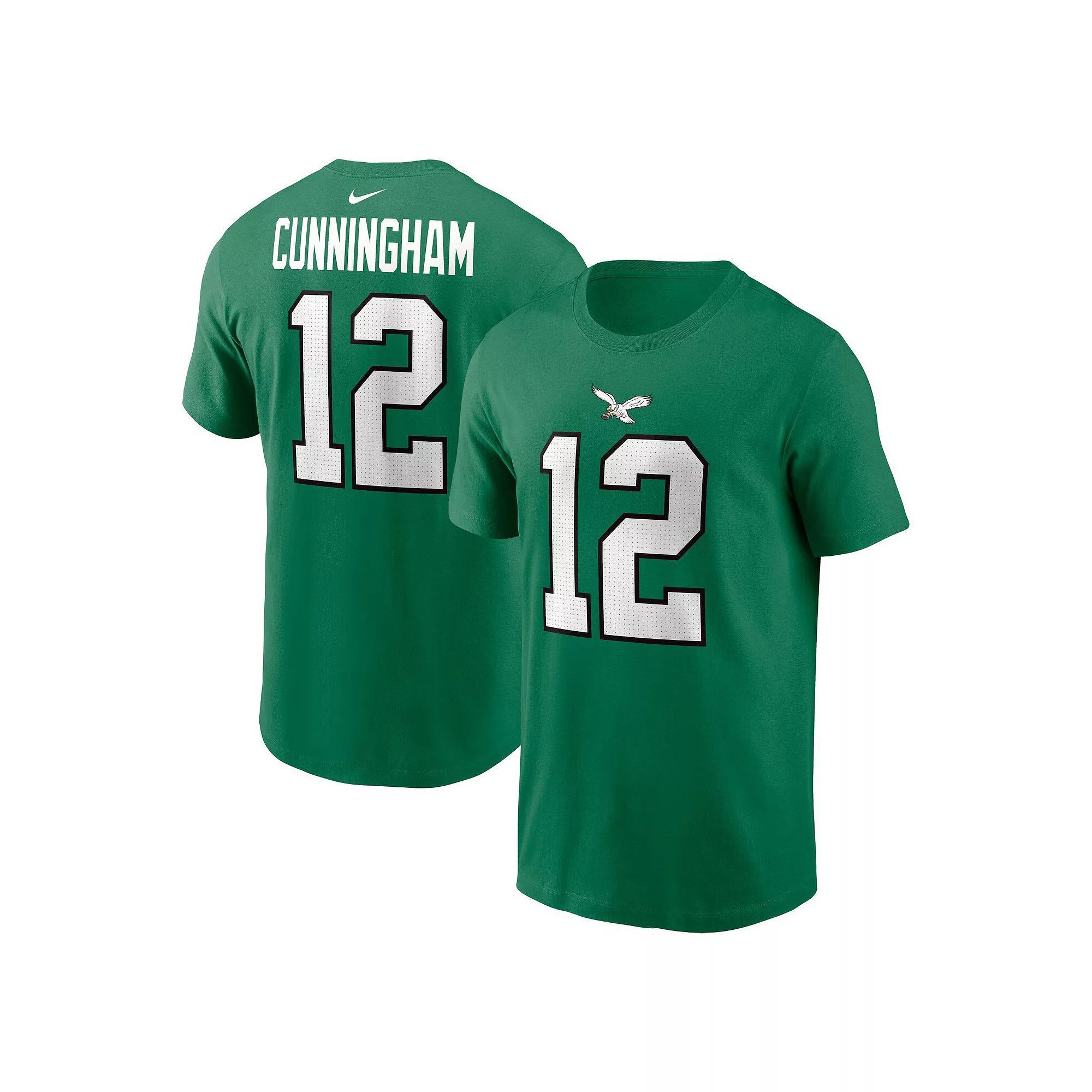 Men's Nike Randall Cunningham Kelly Green Philadelphia Eagles Retired Player Name & Number T-Shirt, Size: XL Product Image