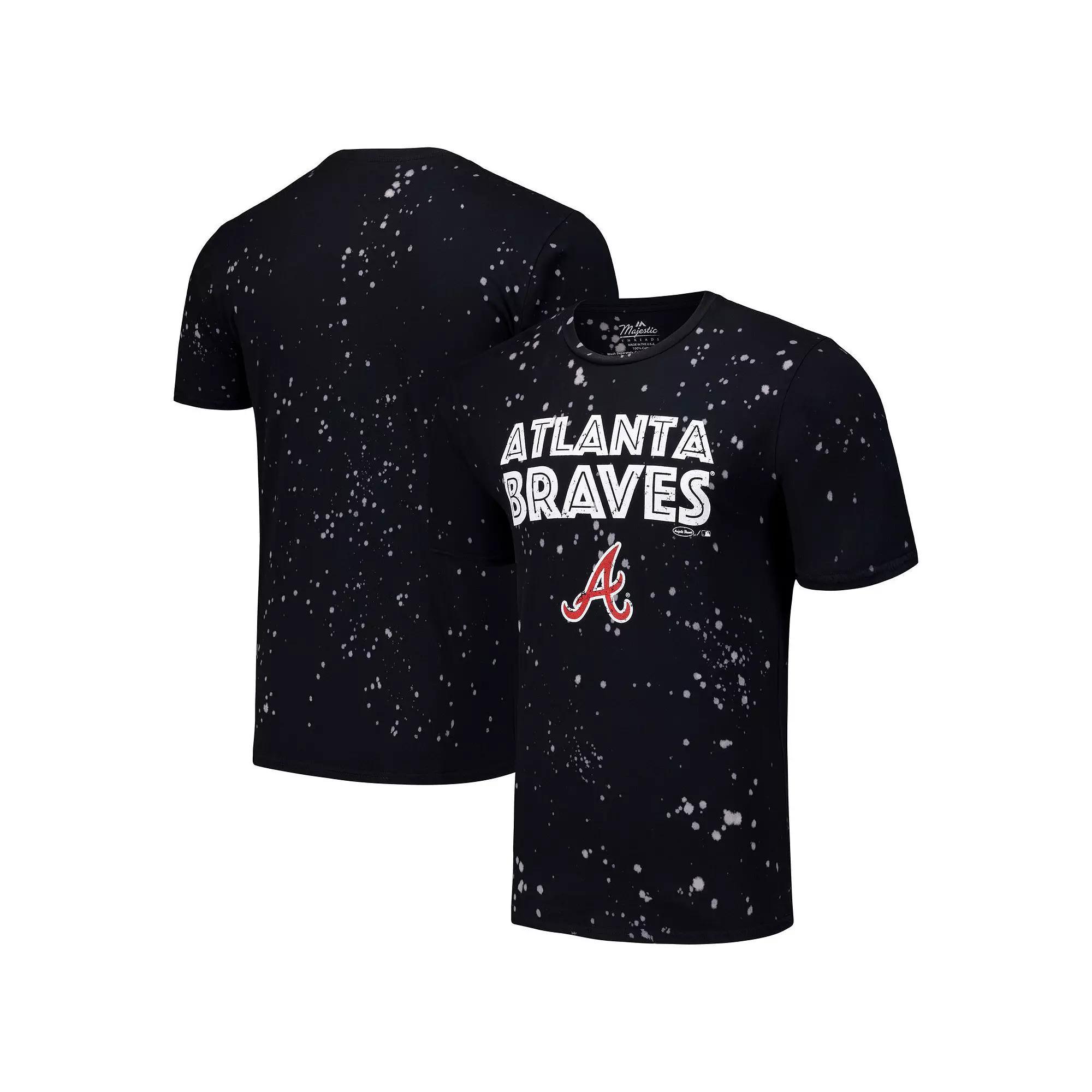 Mens Majestic Threads /White Atlanta Braves Splatter T-Shirt Product Image