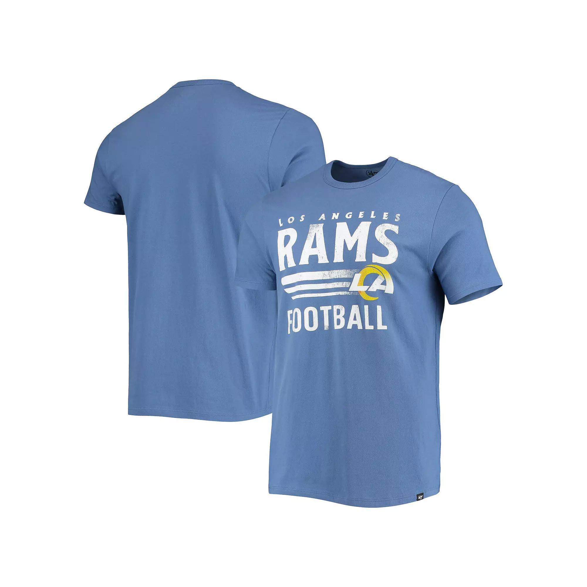 Men's '47 Royal Los Angeles Rams Rider Franklin T-Shirt, Size: 3XL, Blue Product Image