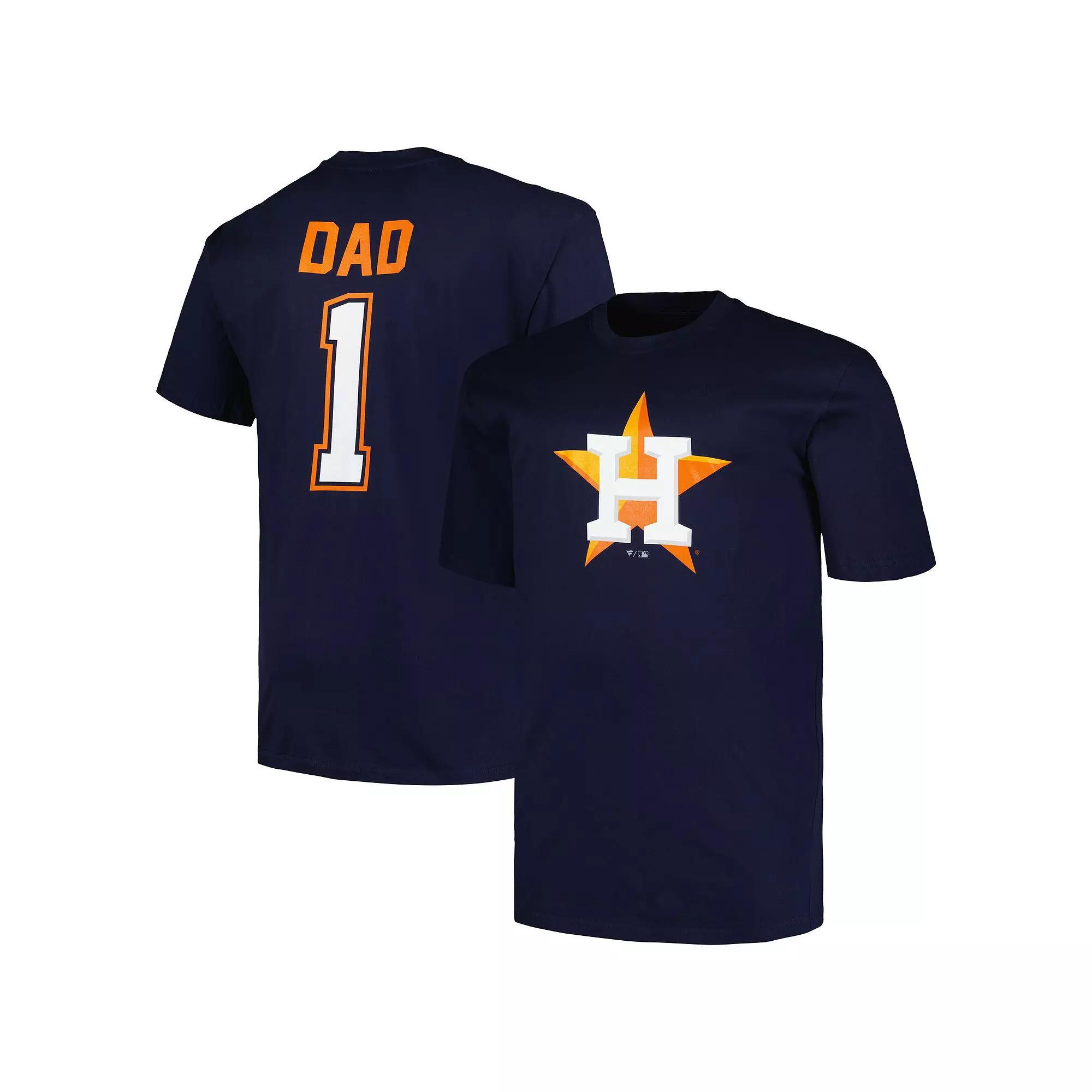 Men's Profile Navy Houston Astros Big & Tall #1 Dad T-Shirt, Size: 5XB, Blue Product Image
