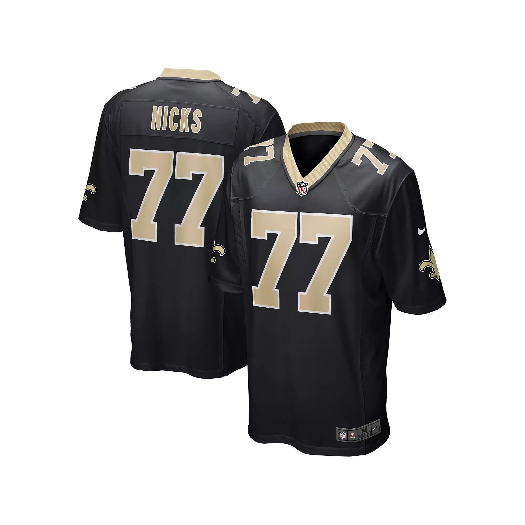 Men's Nike Carl Nicks Black New Orleans Saints Game Retired Player Jersey, Size: Small Product Image