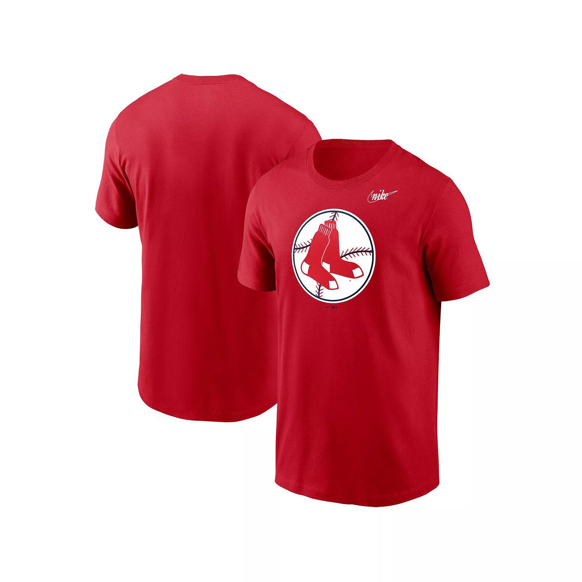 Men's Nike Red Boston Red Sox Cooperstown Collection Logo T-Shirt, Size: Small Product Image