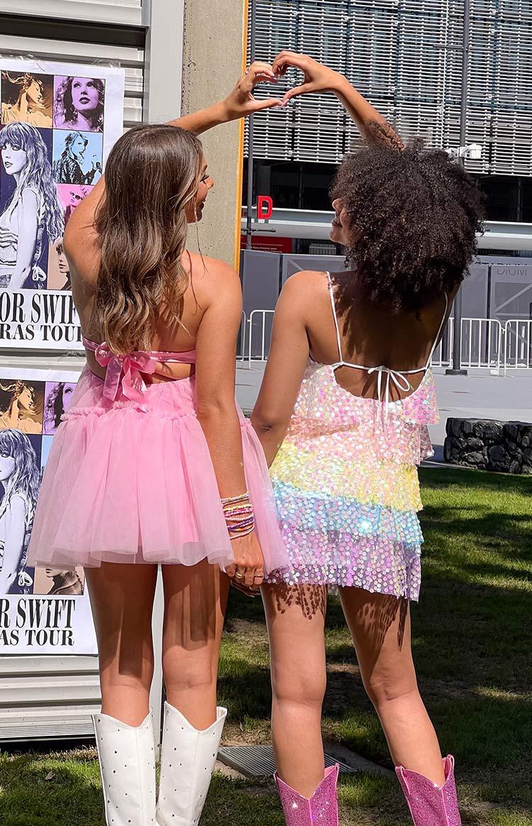 Abigail Pink Strapless Mini Dress Product Image
