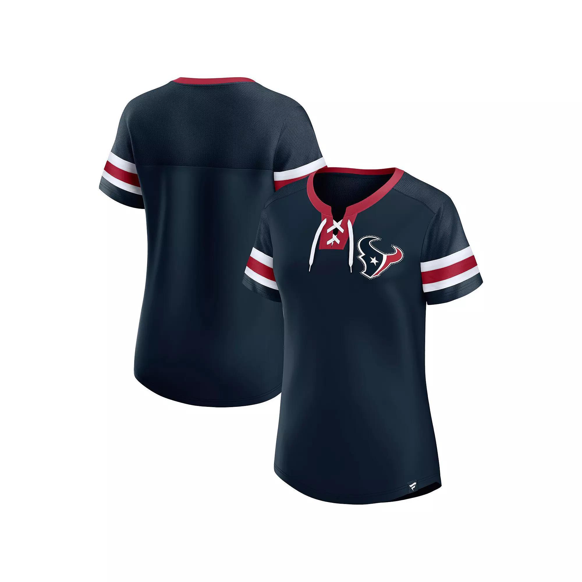 Women's Fanatics  Royal Buffalo Bills Lace-Up Bling T-Shirt, Size: Small, Blue Product Image
