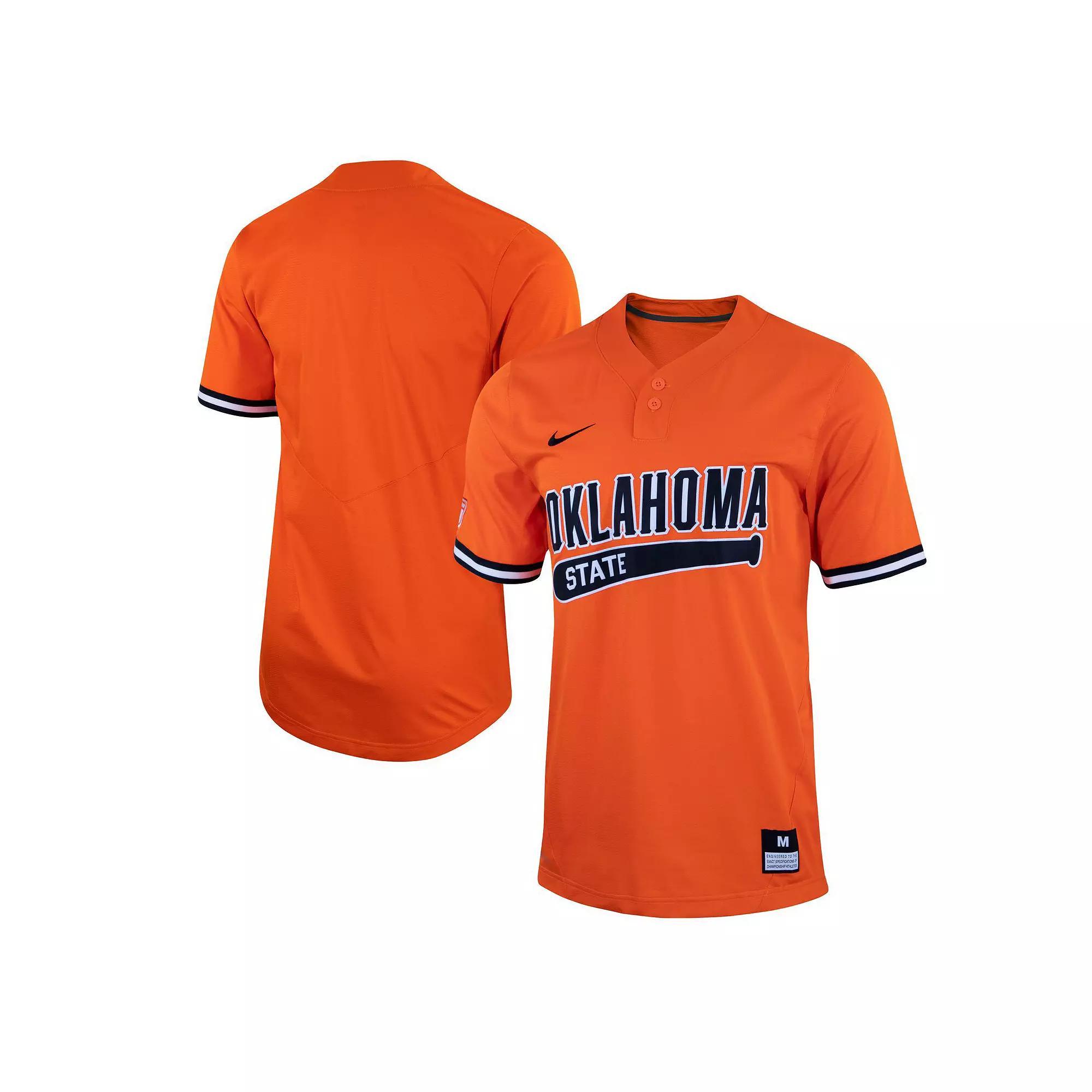 Men's Nike Orange Oklahoma State Cowboys Two-Button Replica Baseball Jersey, Size: Medium Product Image