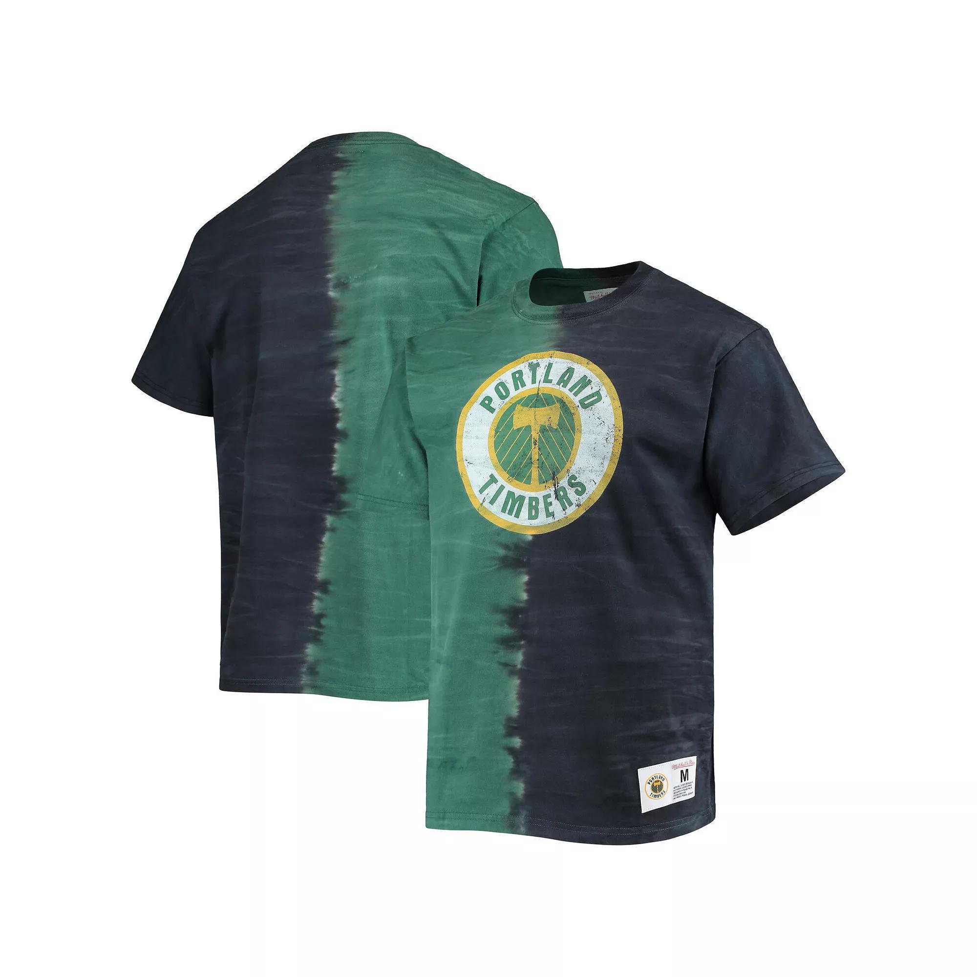 Men's Mitchell & Ness Green Portland Timbers Vertical Tie-Dye Top, Size: Medium Product Image