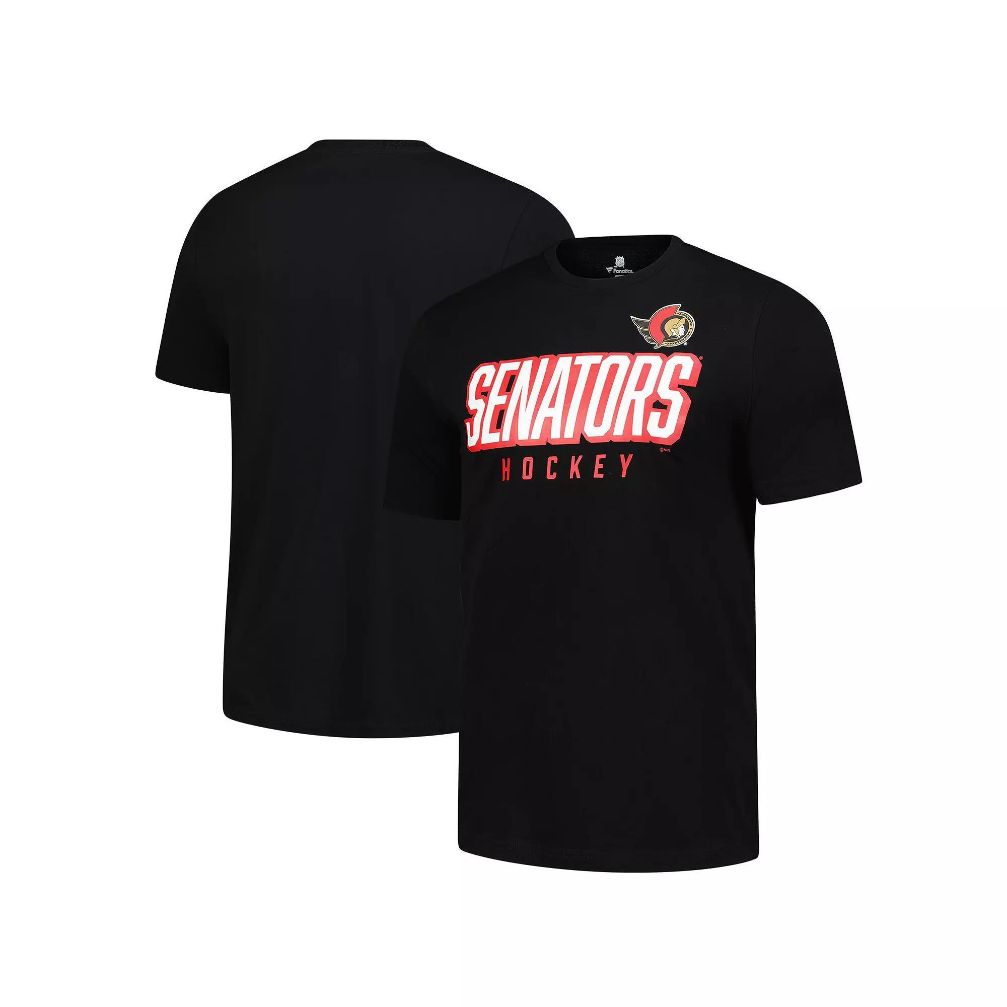Men's Fanatics  Black Ottawa Senators T-Shirt, Size: Medium, Sen Black Product Image