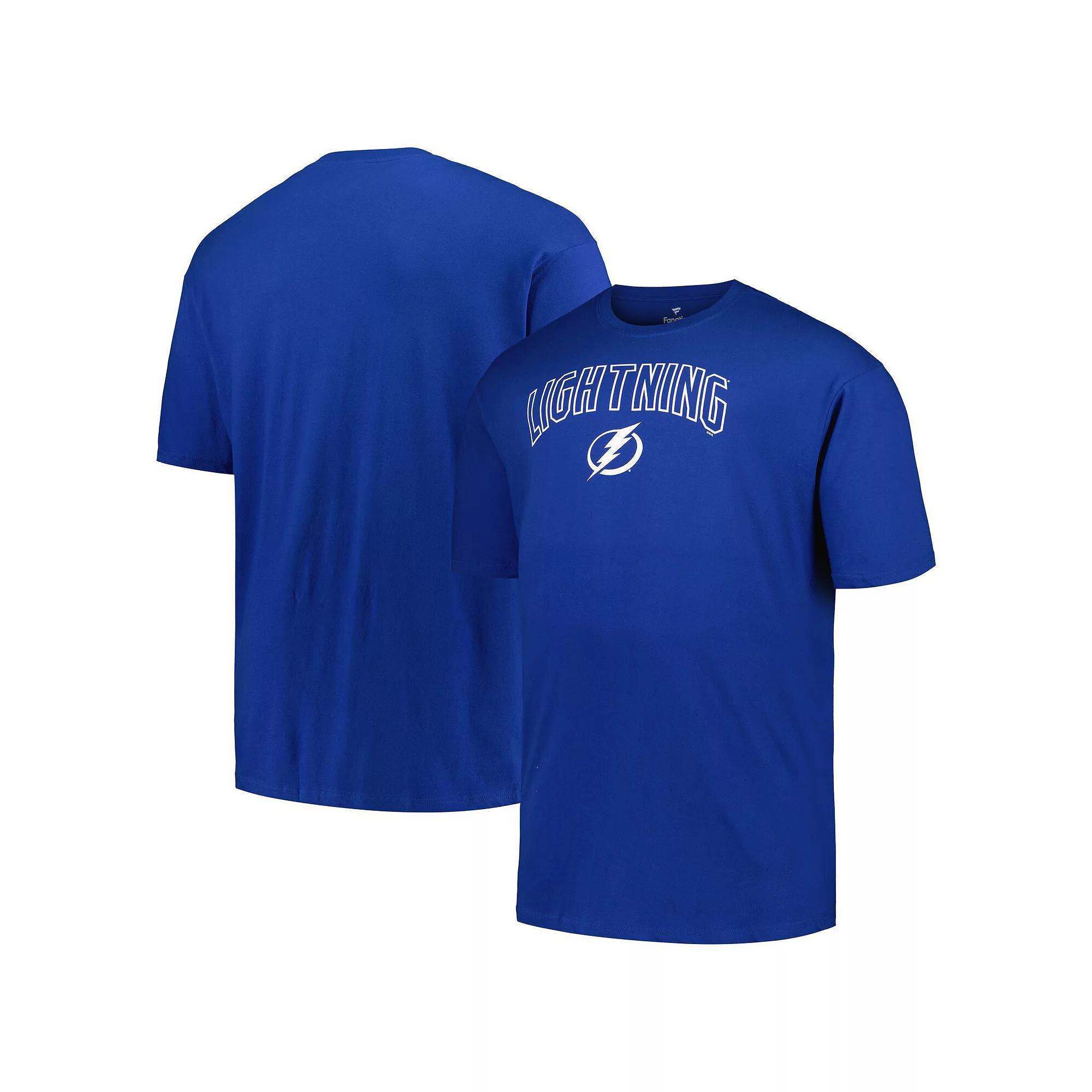 Men's Profile Blue Tampa Bay Lightning Big & Tall Arch Over Logo T-Shirt, Size: 2XLT, Lgh Blue Product Image