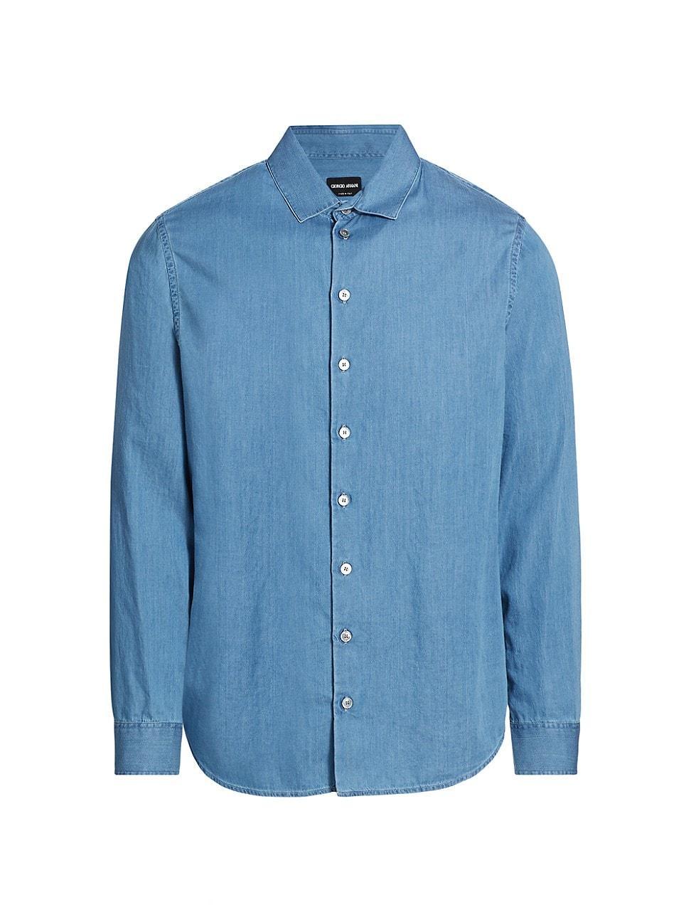 Mens Light Denim Sport Shirt Product Image