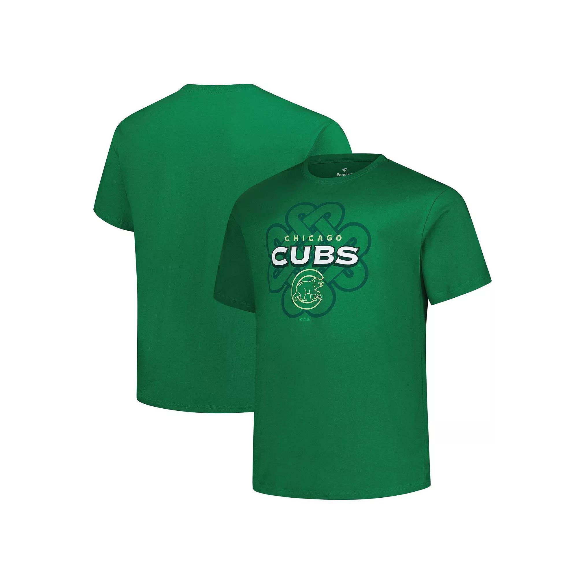 Men's Profile  Kelly Green Chicago Cubs Big & Tall Celtic T-Shirt, Size: 2XB Product Image
