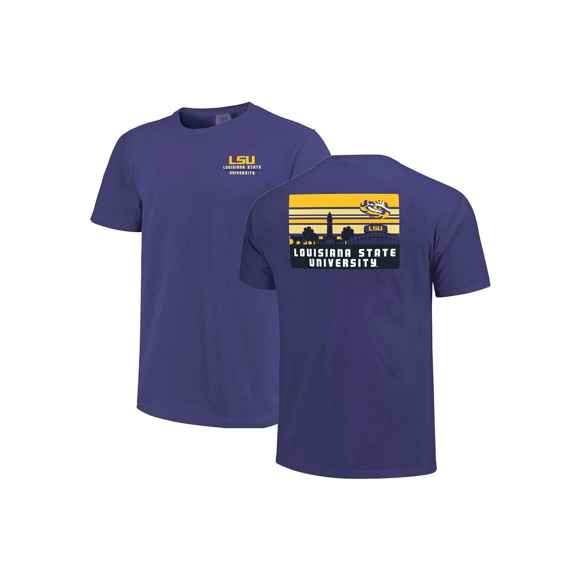Men's Purple LSU Tigers Striped Campus Skyline T-Shirt, Size: Small Product Image