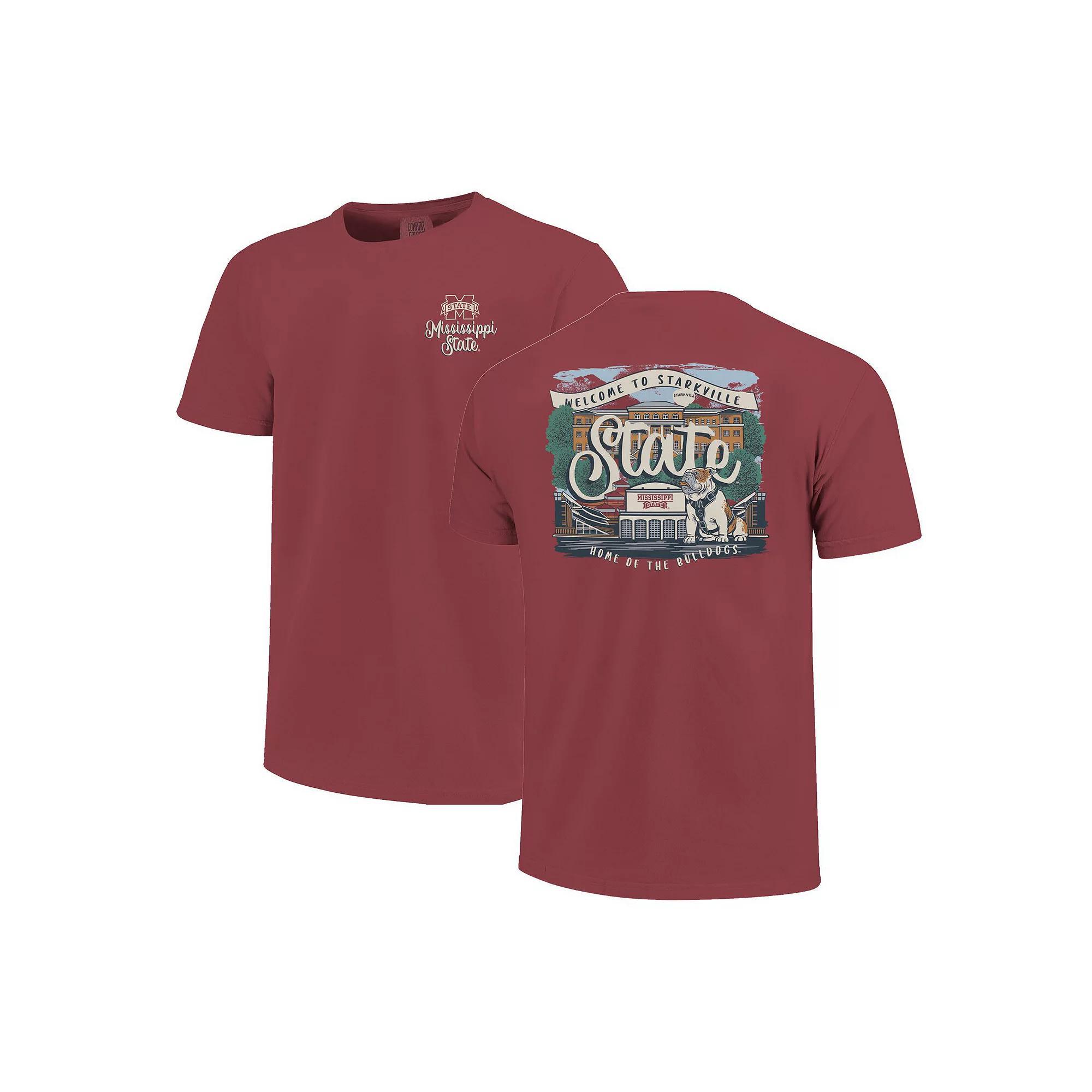 Men's Maroon Virginia Tech Hokies Striped Campus Skyline T-Shirt, Size: Medium, Red Product Image