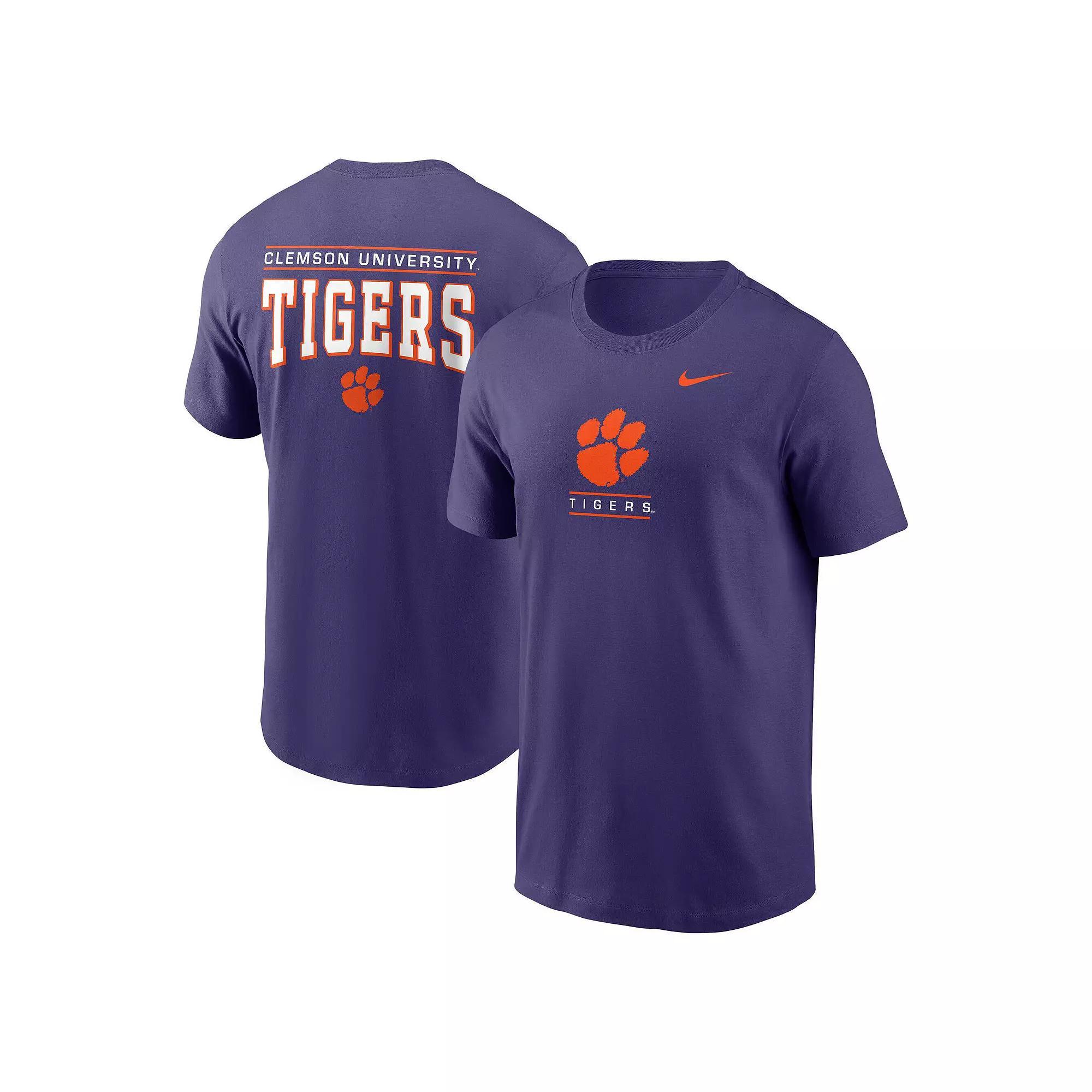 Men's Nike Purple Clemson Tigers 2-Hit T-Shirt, Size: 2XL Product Image