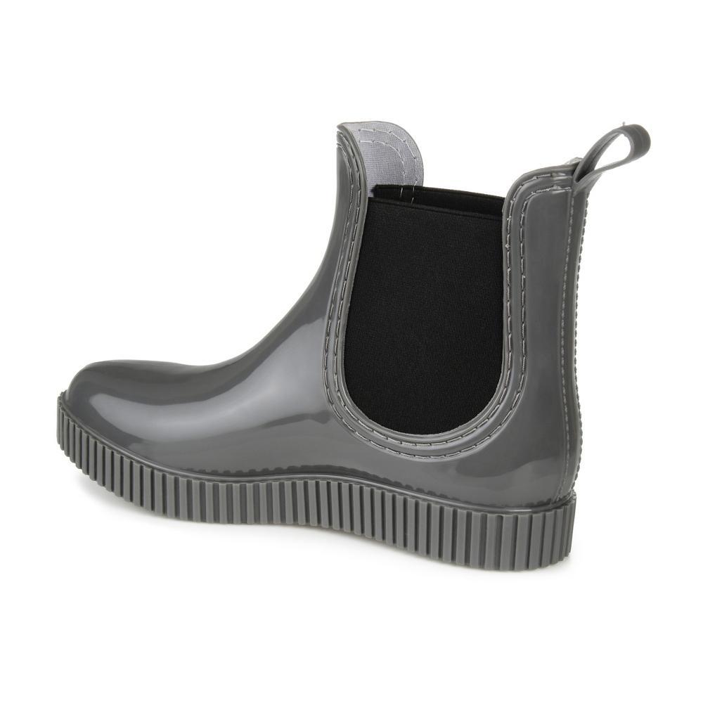 Journee Collection Drip Womens Waterproof Rain Boots Brown Product Image