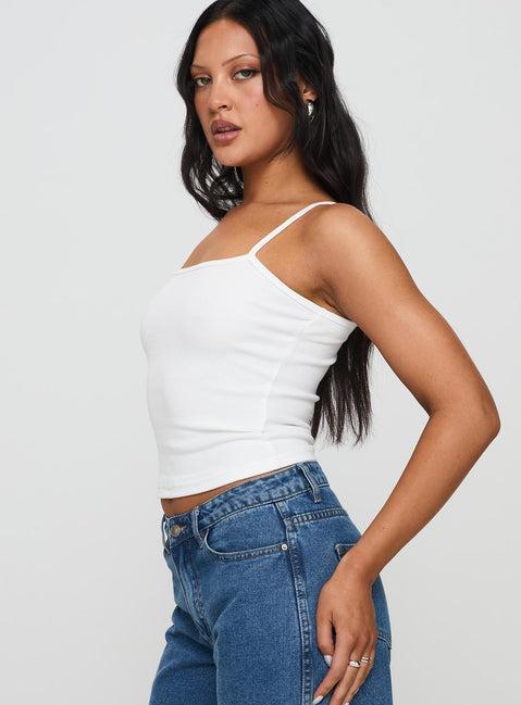 Baseline Rib Top White Product Image